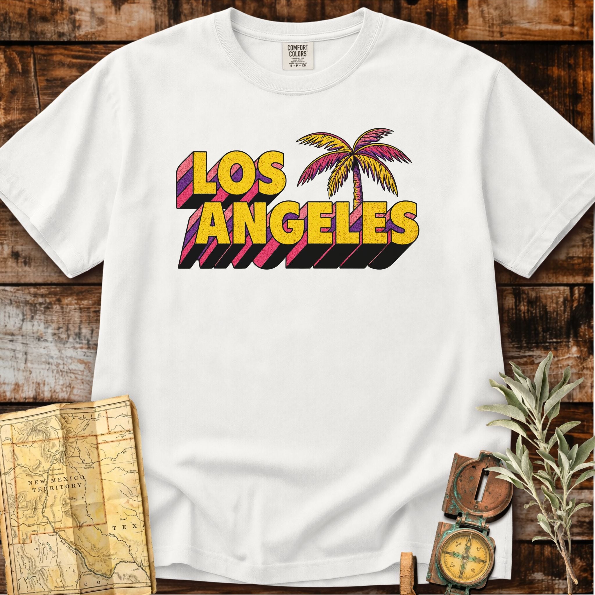 Los Angeles California | Retro Palm Tree T-Shirt