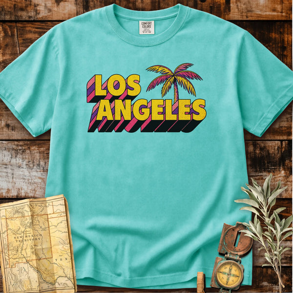Los Angeles California | Retro Vibes Palm Tree T-Shirt