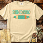 San Diego California | Tiki Surfboard T-Shirt