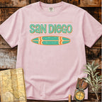 San Diego California | Tiki Surfboard T-Shirt