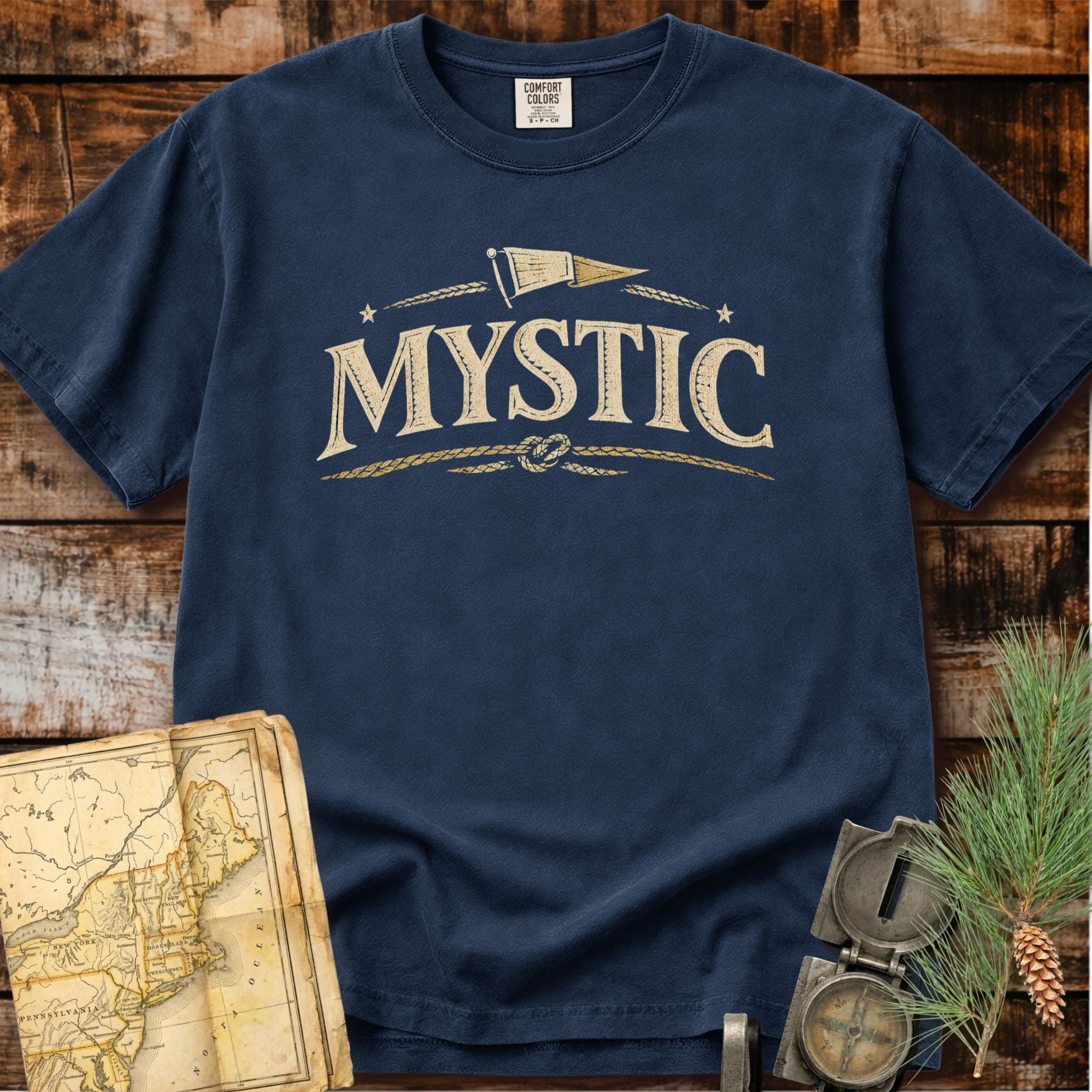 Mystic Connecticut | Nautical Flag T-Shirt