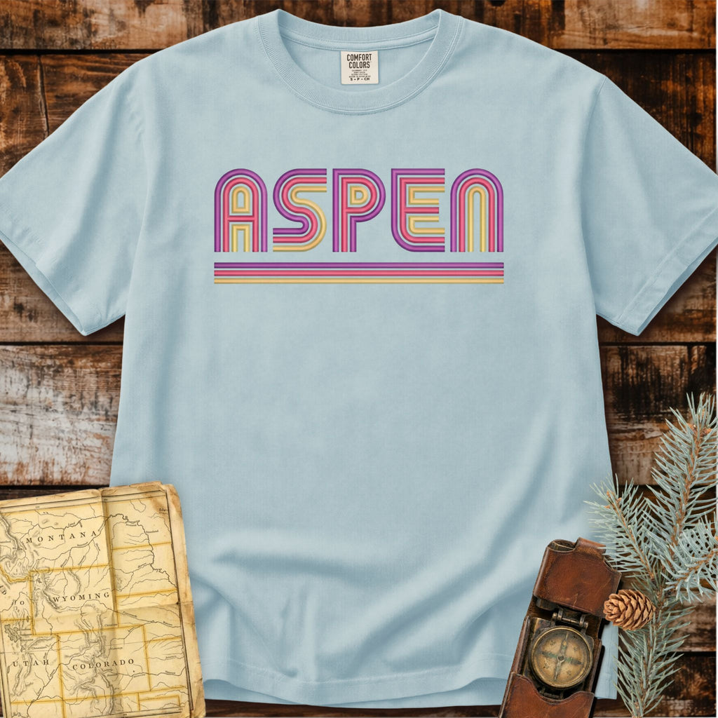 Aspen Colorado | Colorful Retro T-Shirt