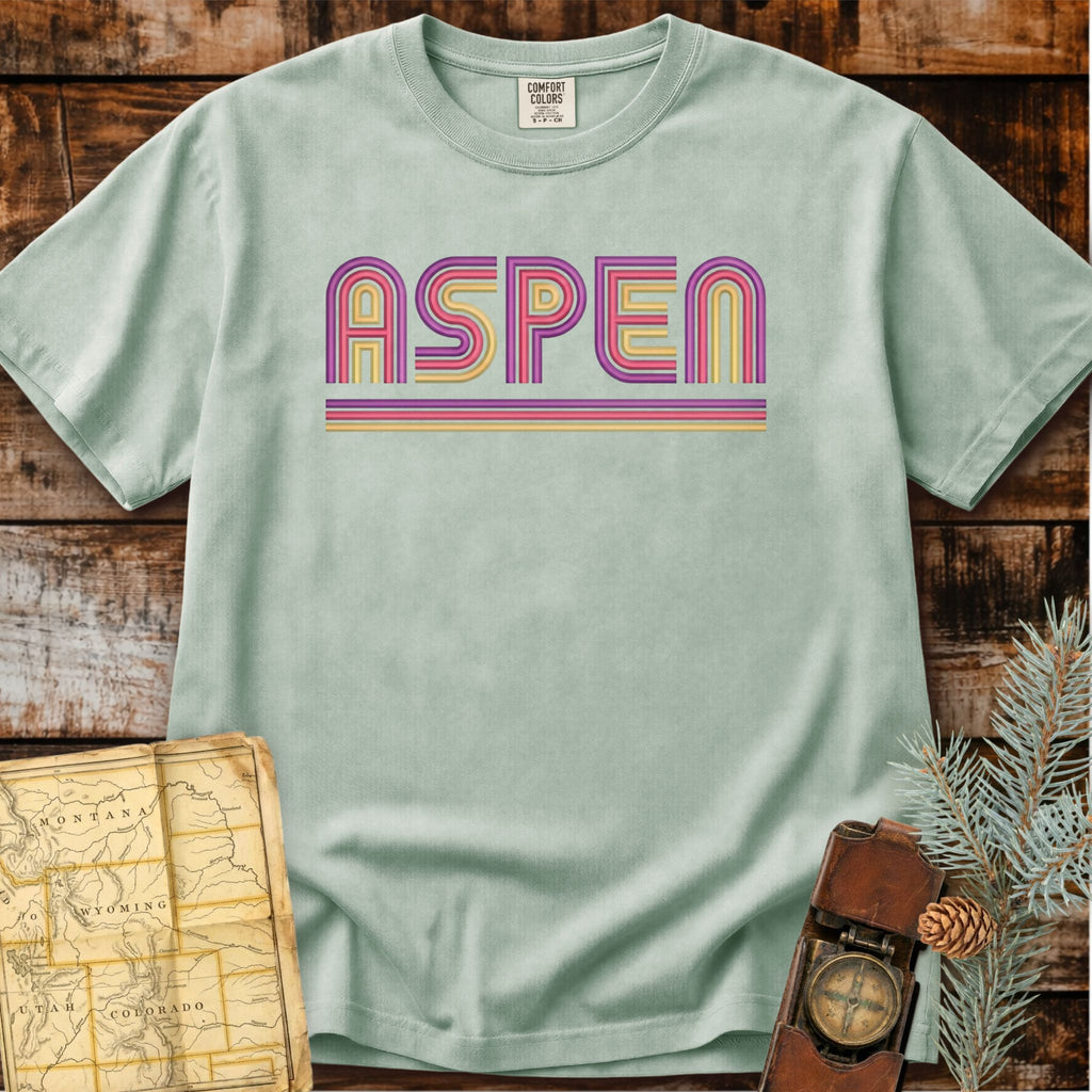 Aspen Colorado | Colorful Retro T-Shirt