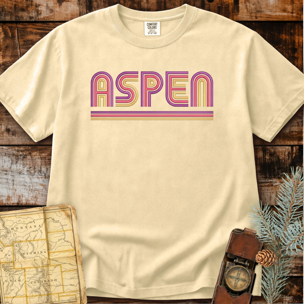 Aspen Colorado | Colorful Retro T-Shirt