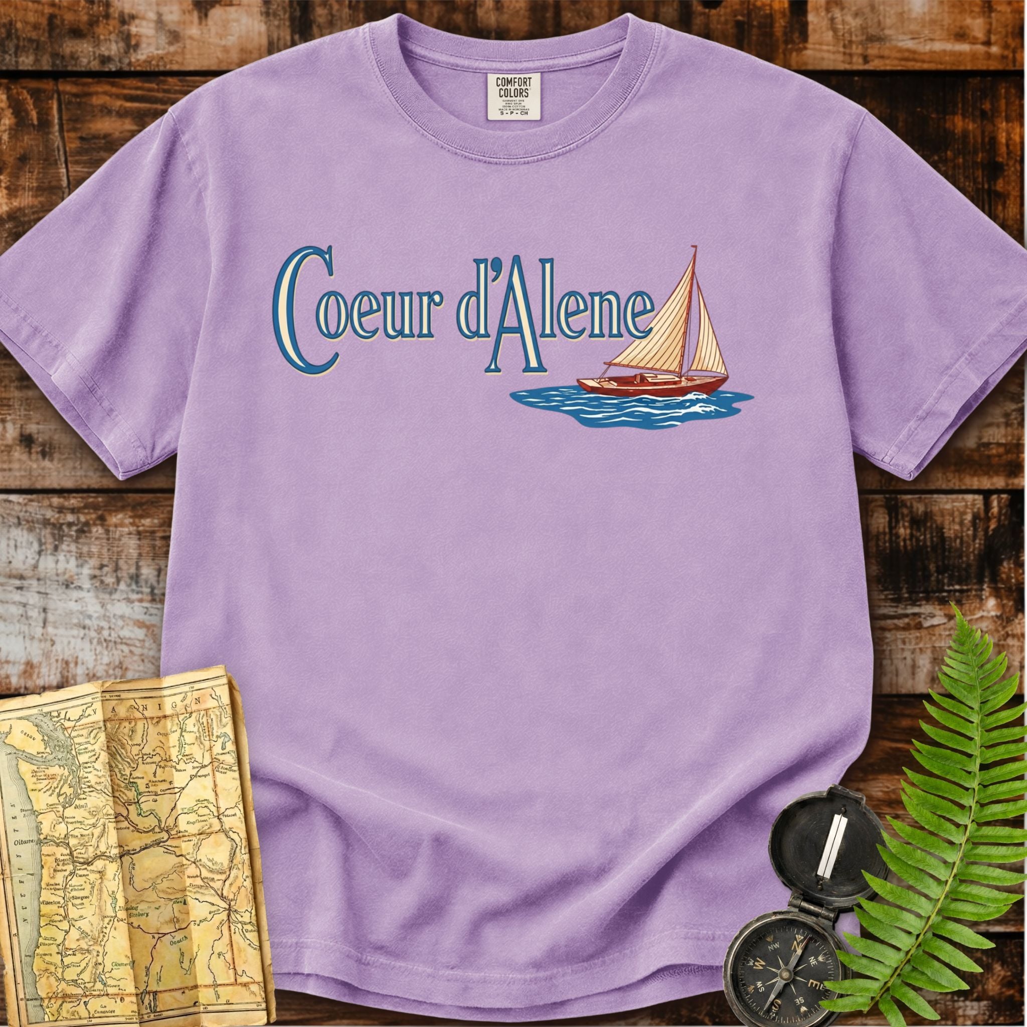 Coeur d’Alene Idaho | Sailboat T-Shirt
