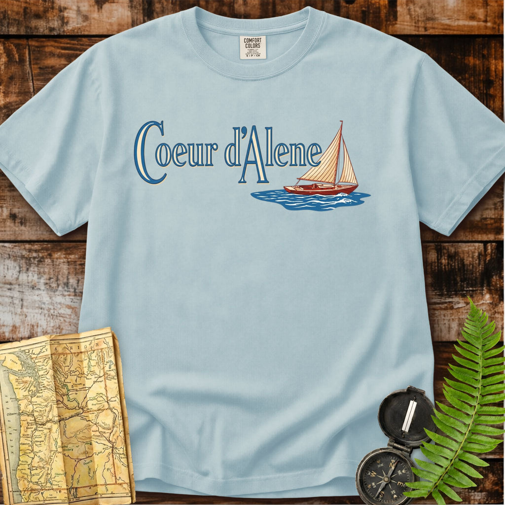 Coeur d’Alene Idaho | Sailboat T-Shirt