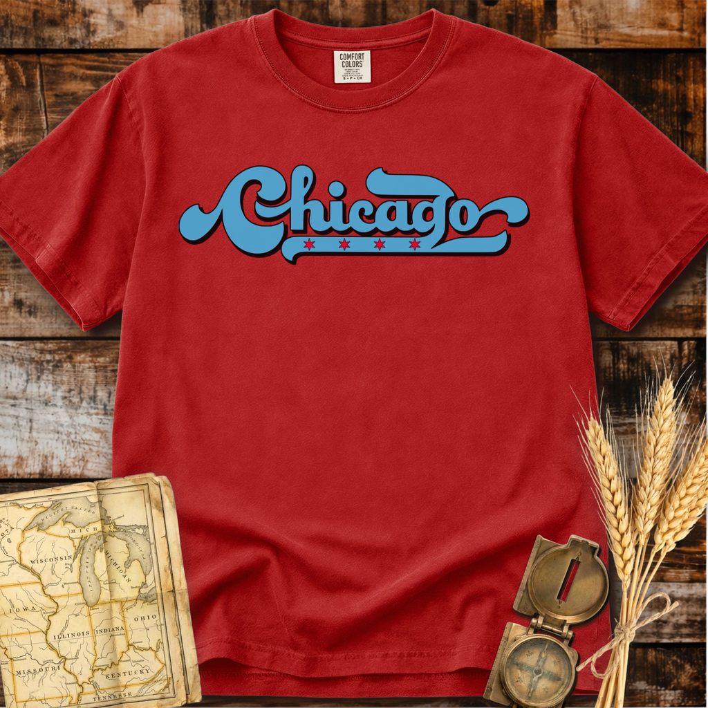 Chicago Illinois | Four Stars Flag T-Shirt