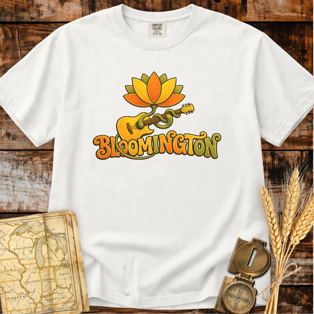 Bloomington Indiana | Lotus Guitar T-Shirt