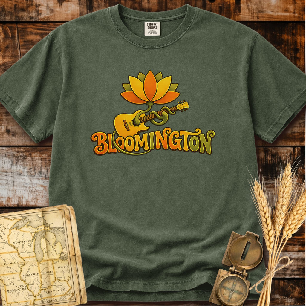 Bloomington Indiana | Lotus Guitar T-Shirt