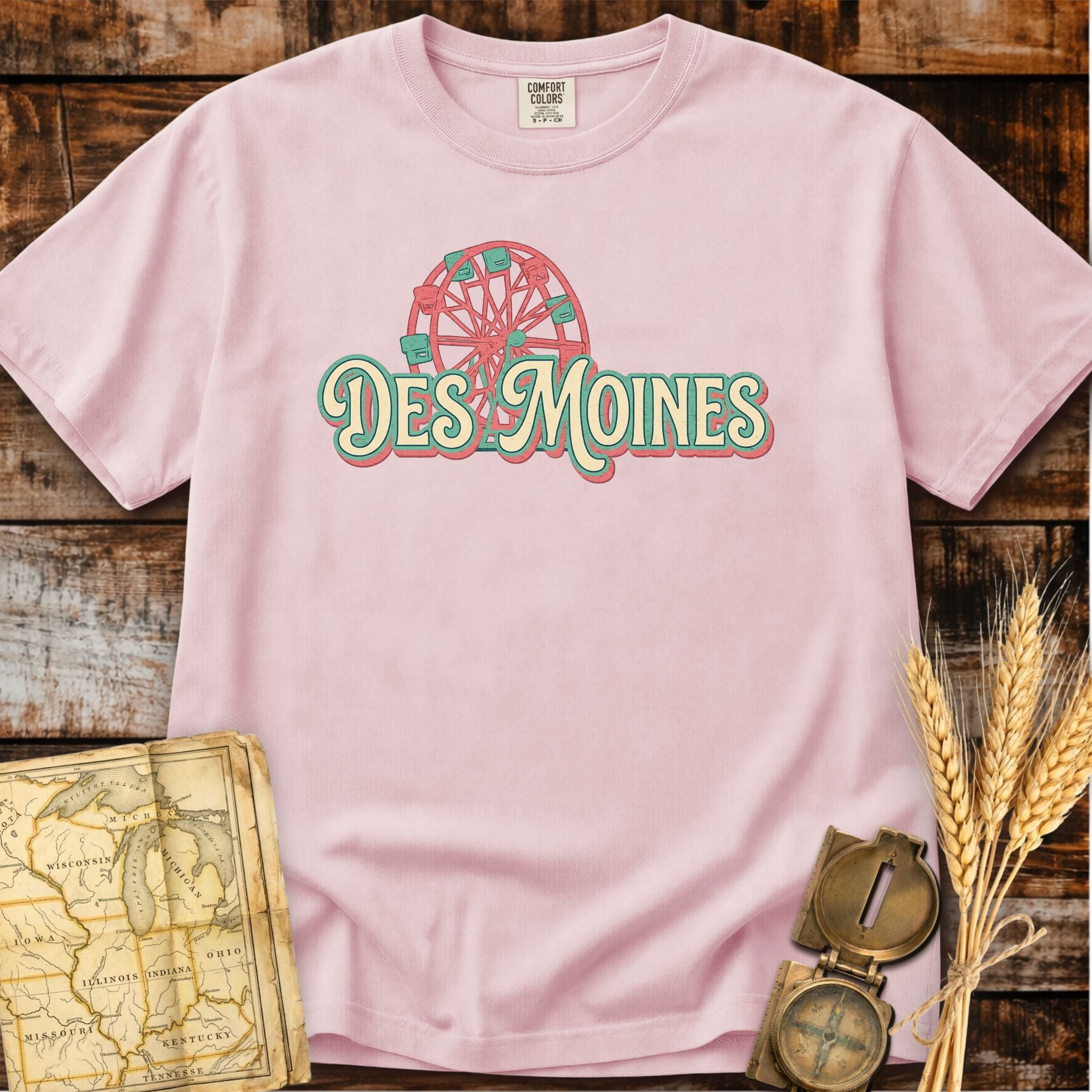 Des Moines Iowa | Fairgrounds Ferris Wheel T-Shirt