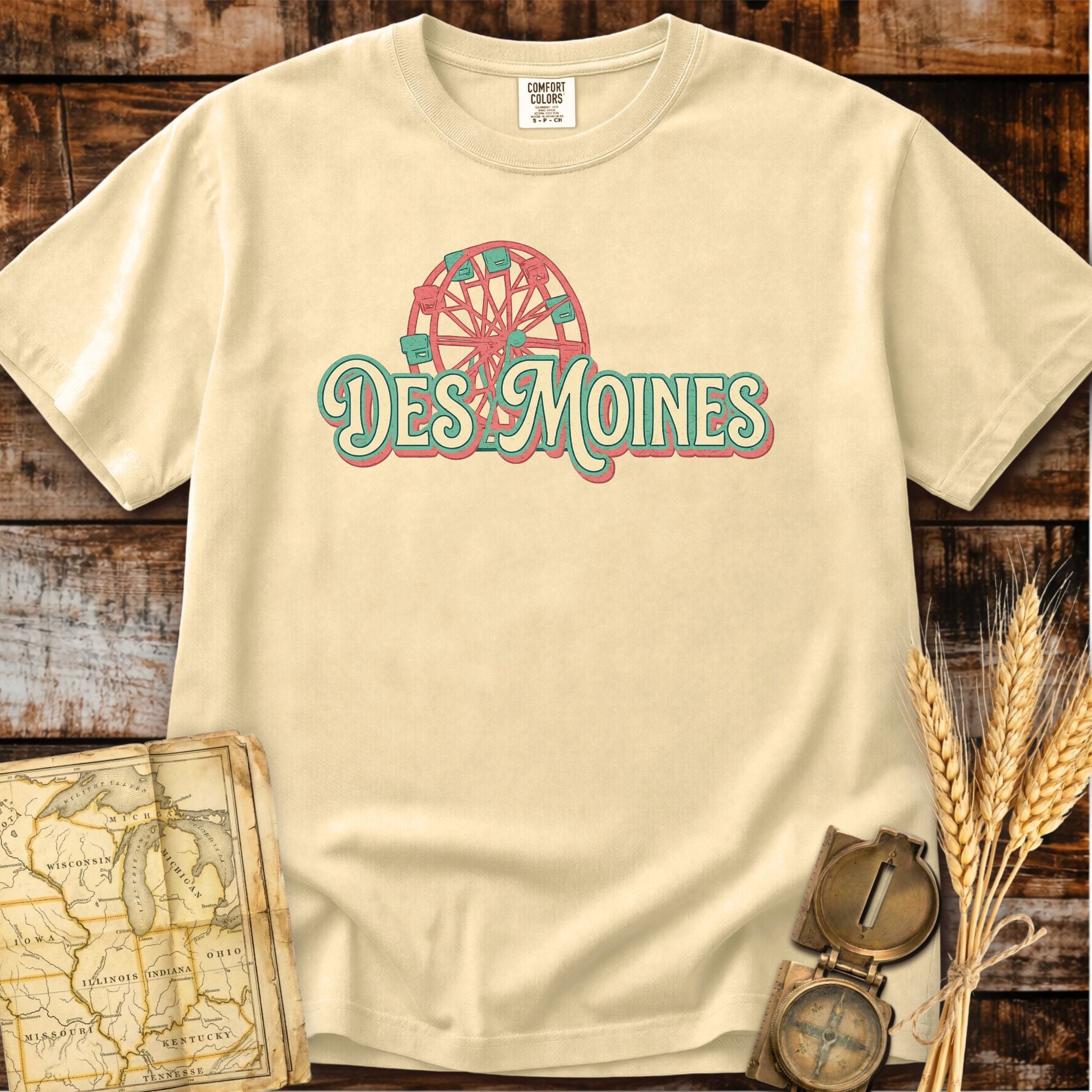 Des Moines Iowa | Fairgrounds Ferris Wheel T-Shirt