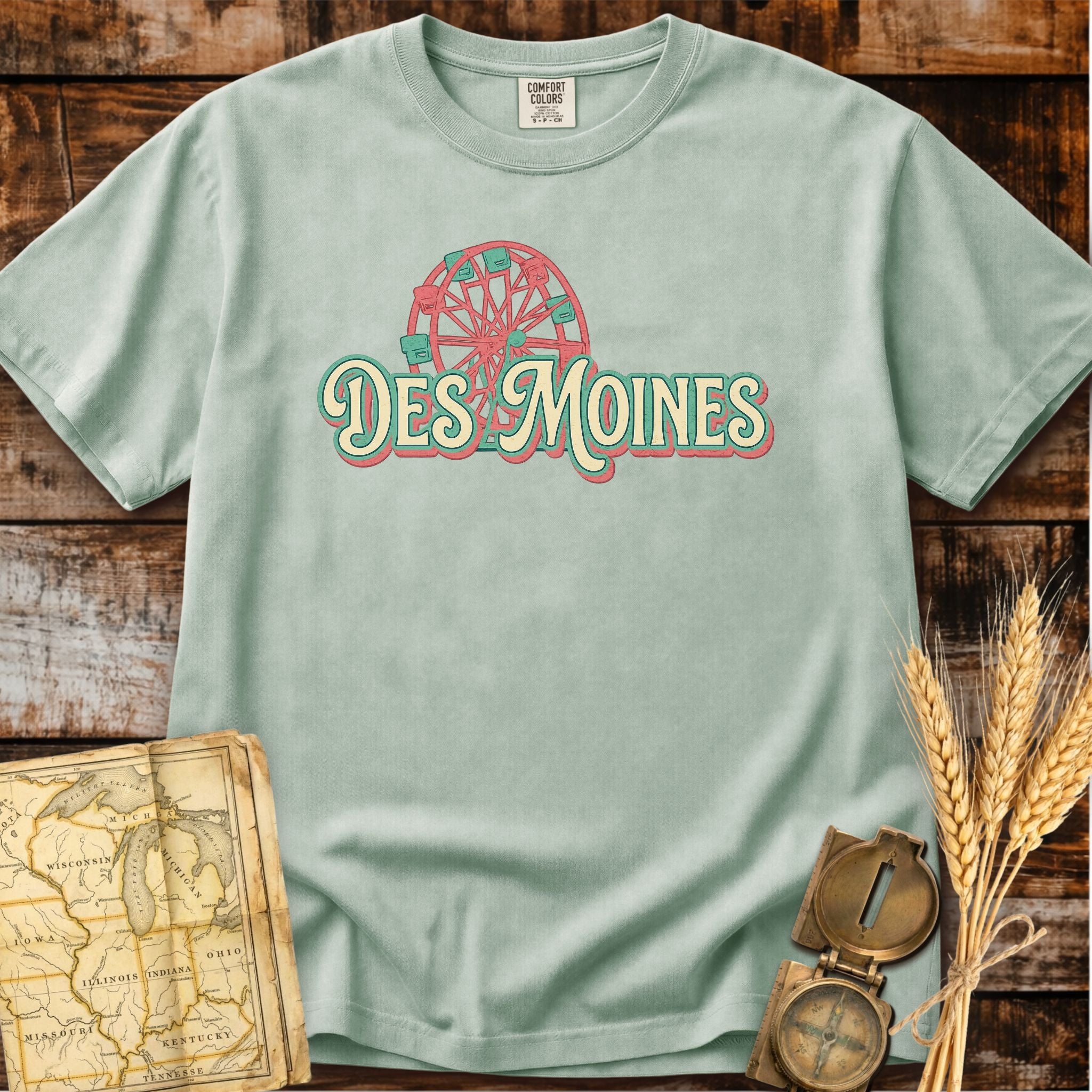 Des Moines Iowa | Fairgrounds Ferris Wheel T-Shirt