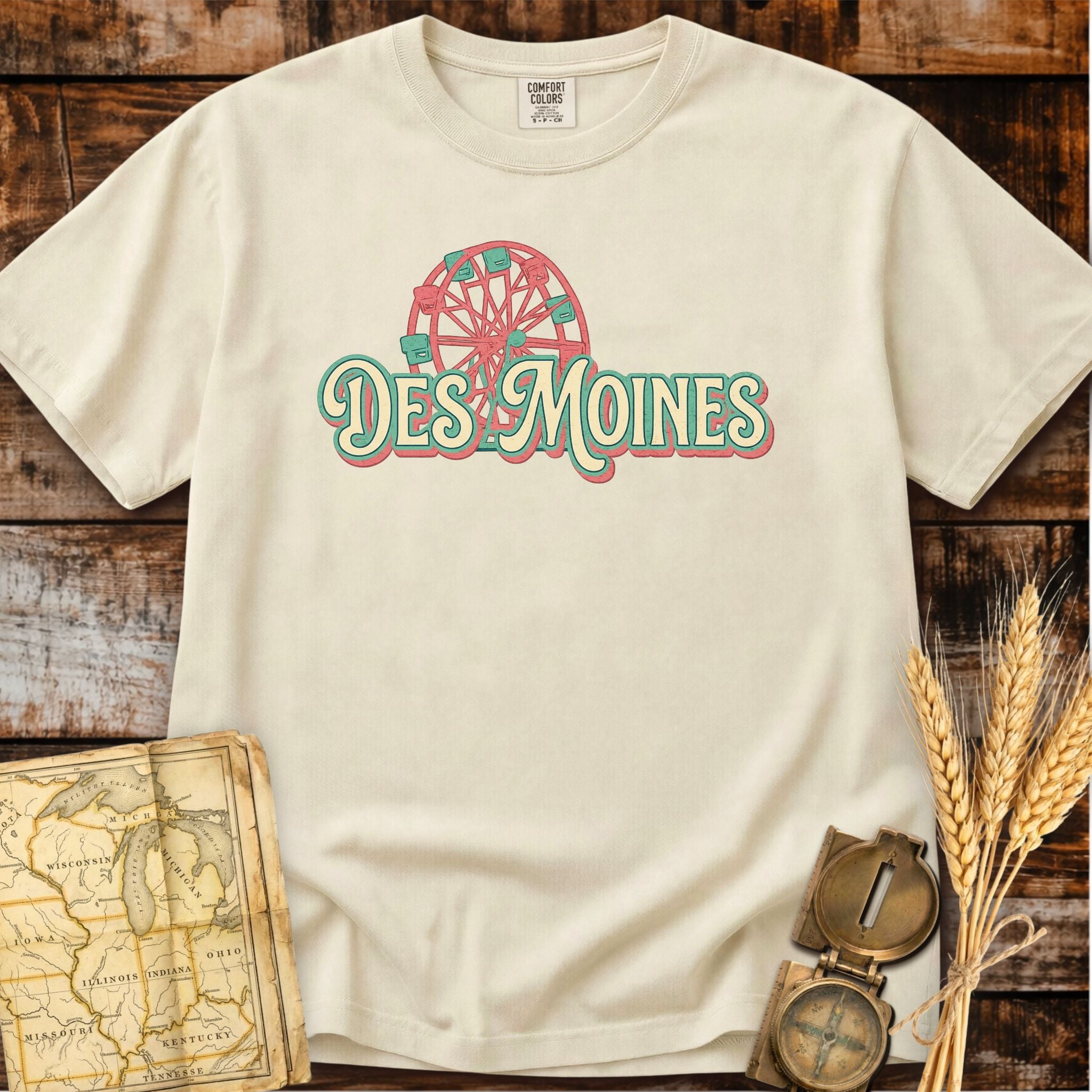 Des Moines Iowa | Fairgrounds Ferris Wheel T-Shirt