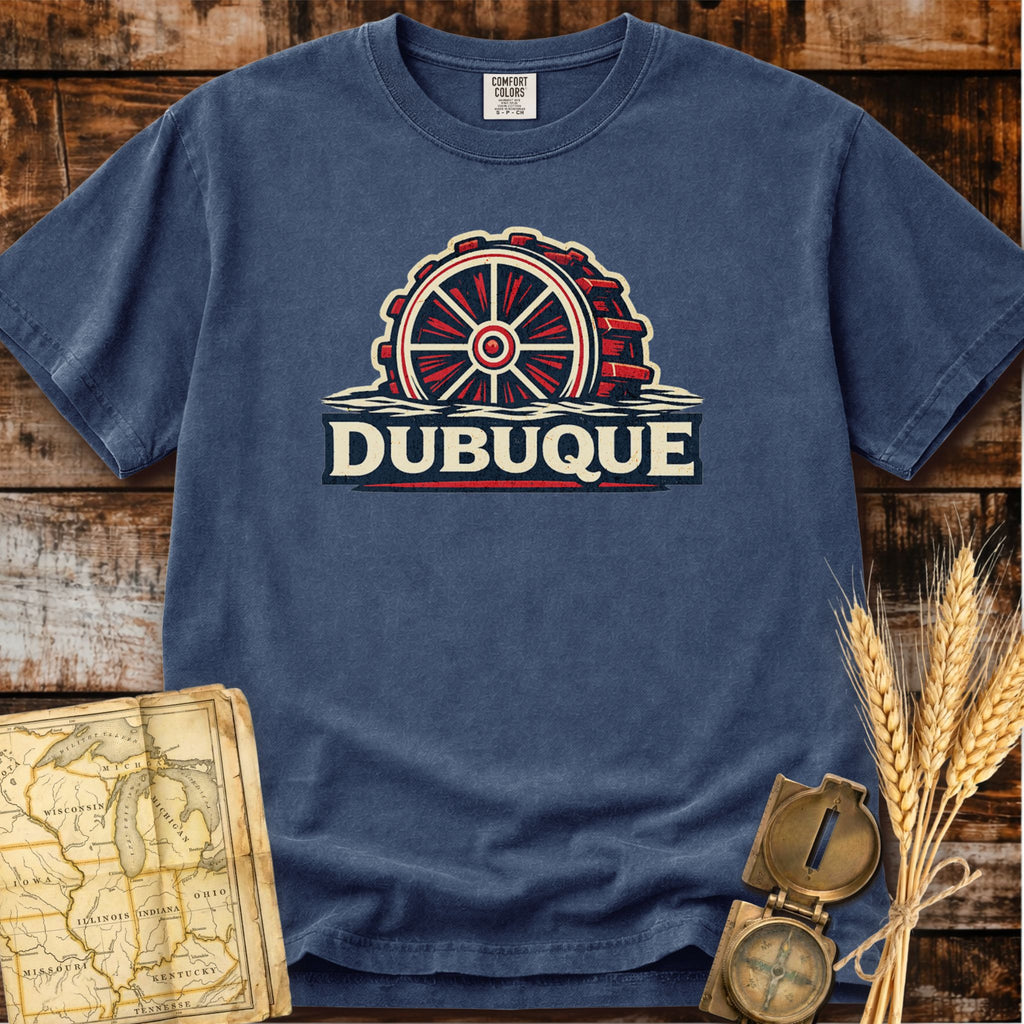 Dubuque Iowa | River Paddlewheel T-Shirt