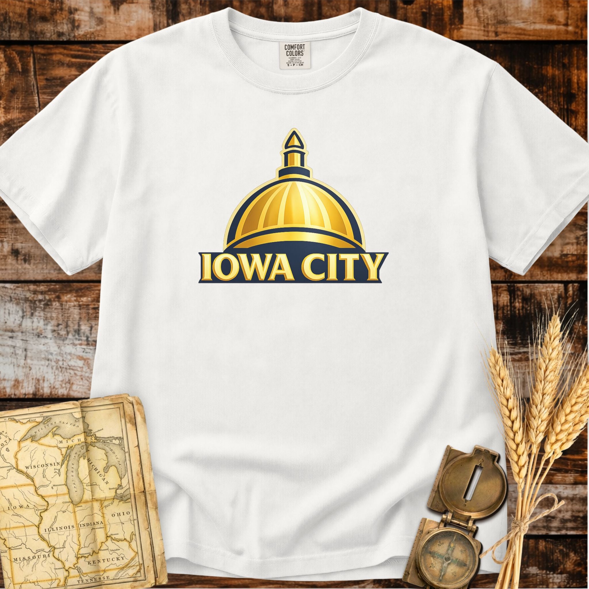 Iowa City Iowa | Golden Dome T-Shirt