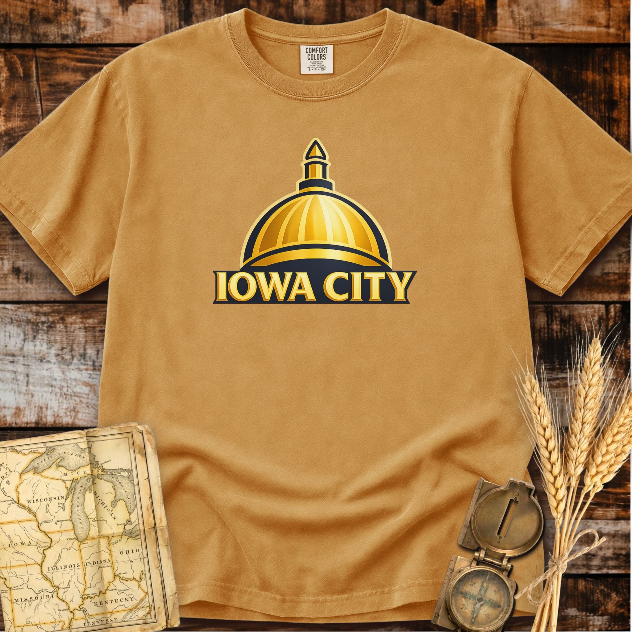 Iowa City Iowa | Golden Dome T-Shirt
