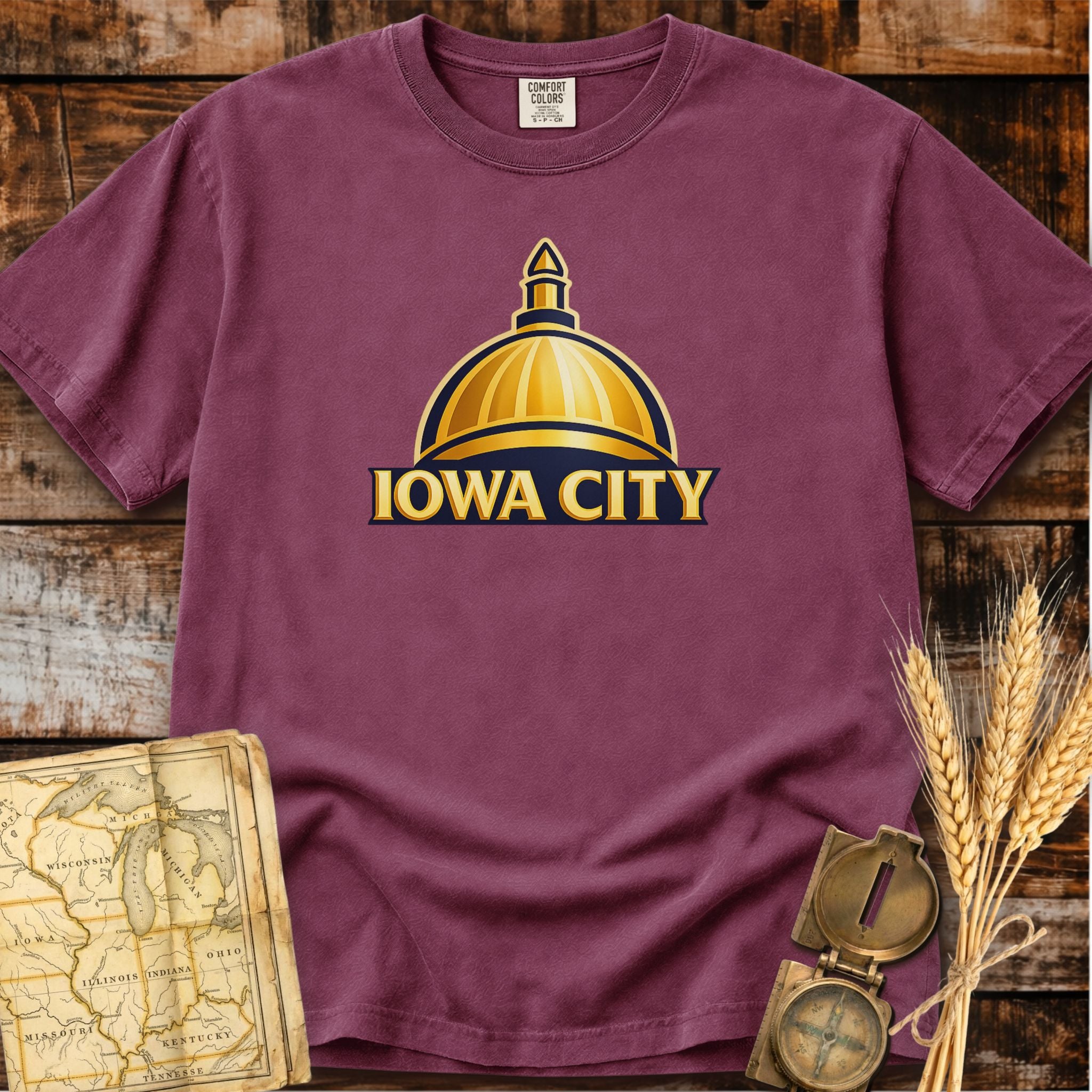 Iowa City Iowa | Golden Dome T-Shirt