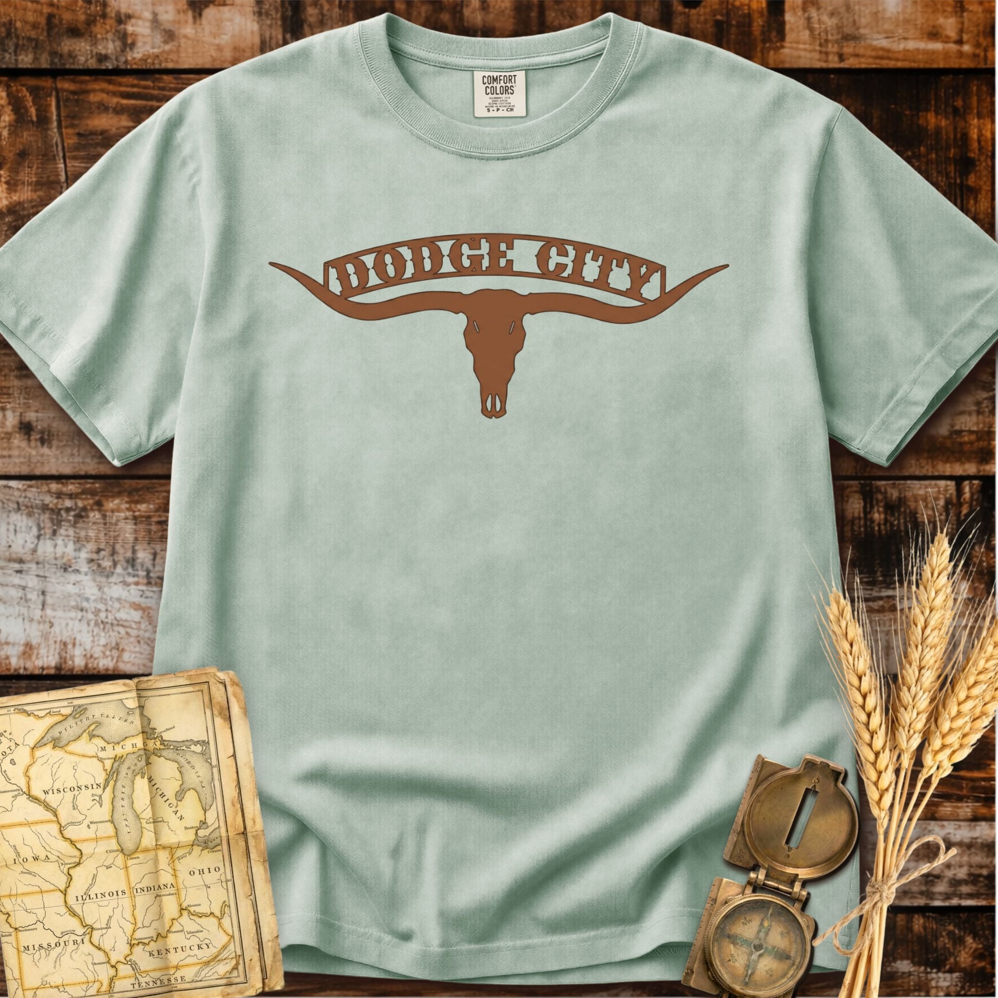 Dodge City Kansas | Longhorn Ranch Gate T-Shirt