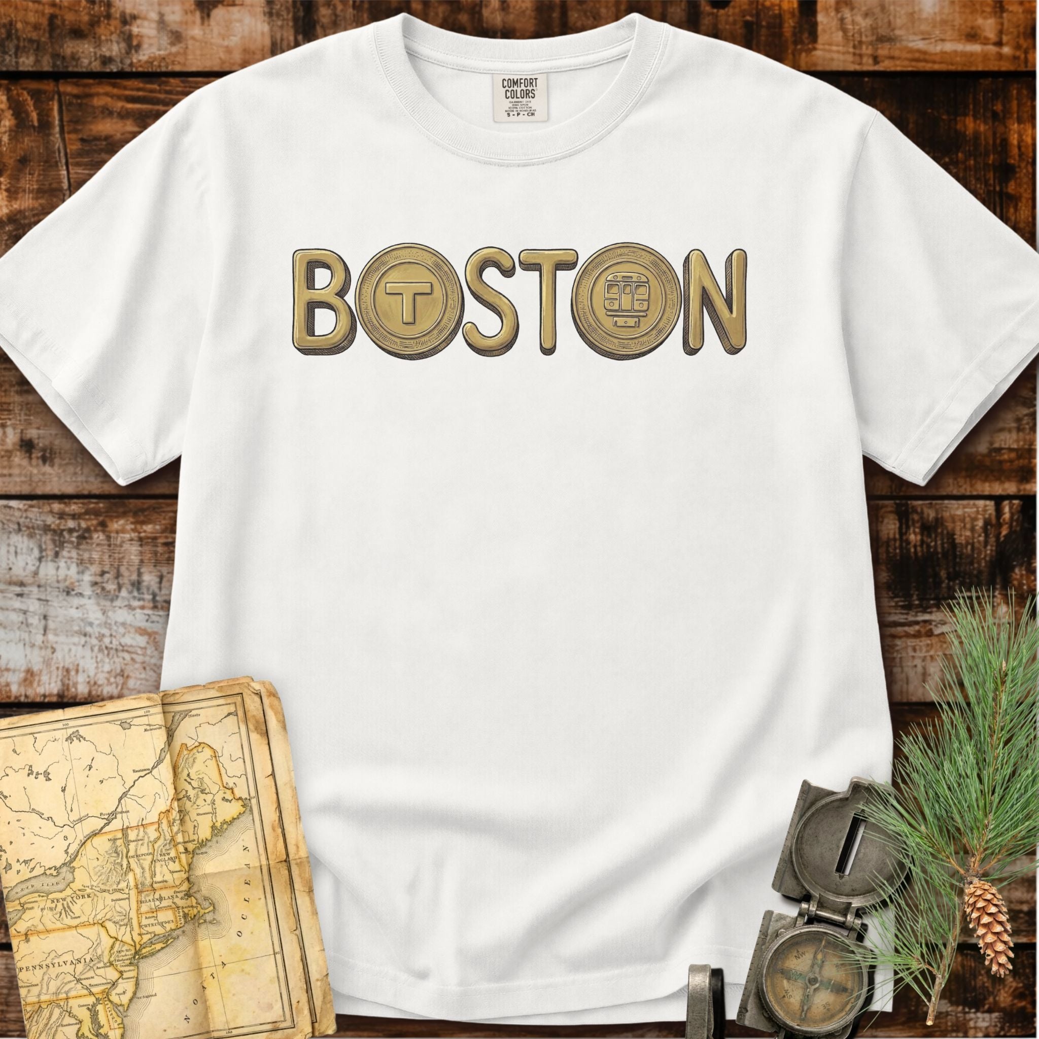 Boston Massachusetts | MBTA Transit Token Shirt