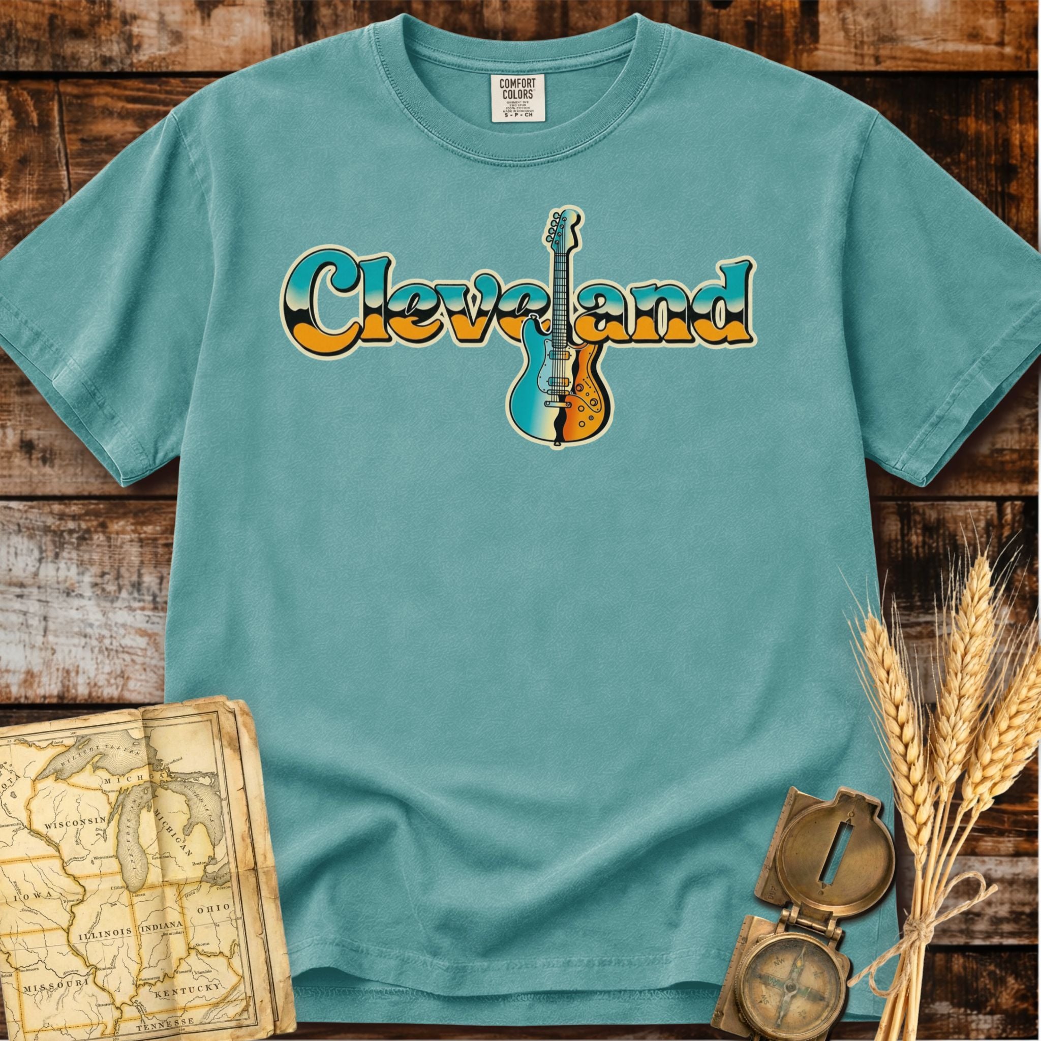 Cleveland Ohio | Rock Guitar T-Shirt