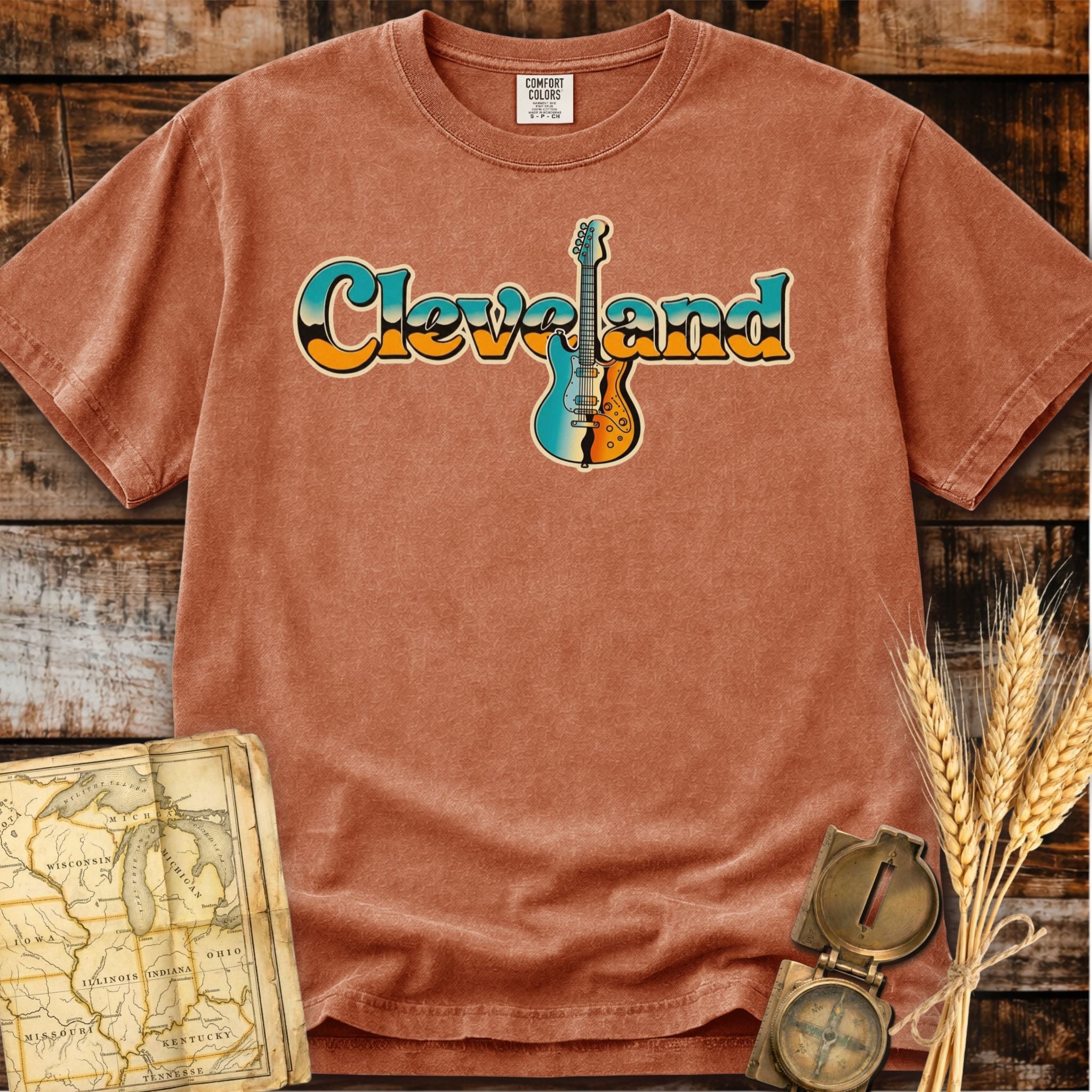 Cleveland Ohio | Rock Guitar T-Shirt