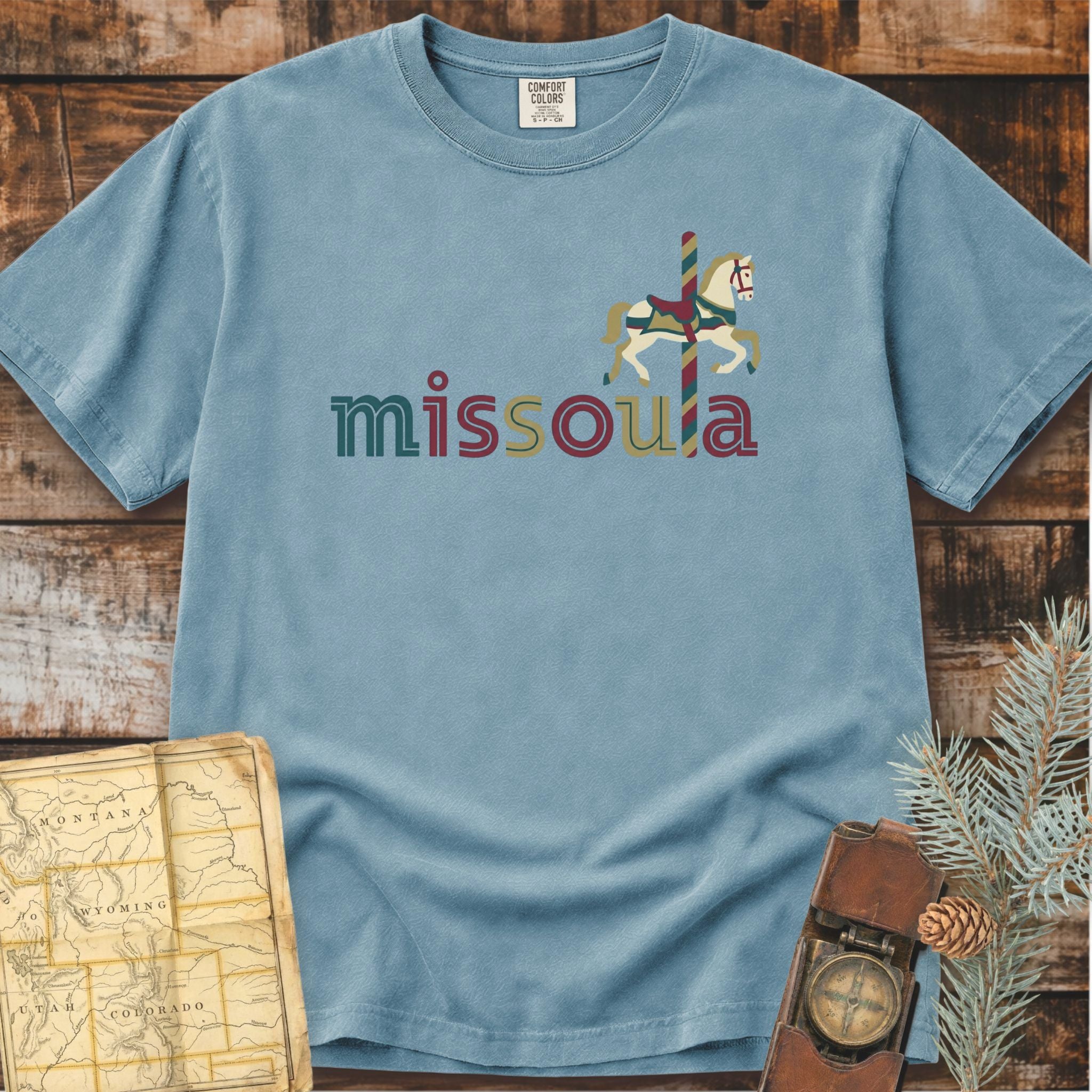 Missoula Montana | Carousel Horse T-Shirt