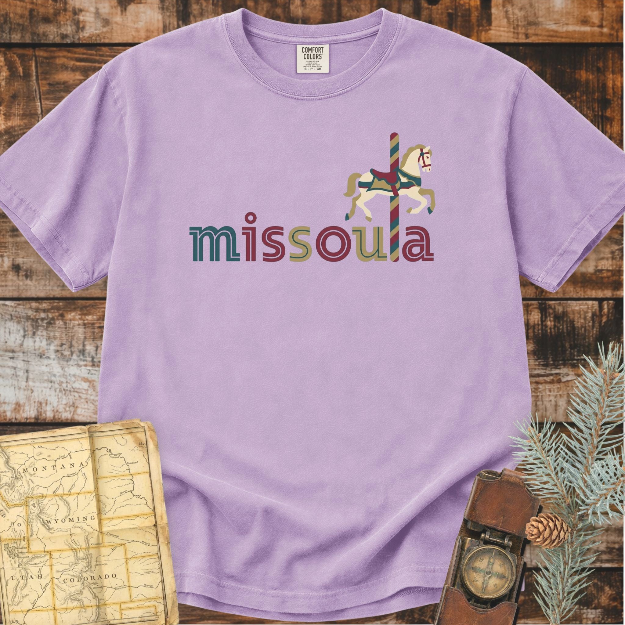 Missoula Montana | Carousel Horse T-Shirt