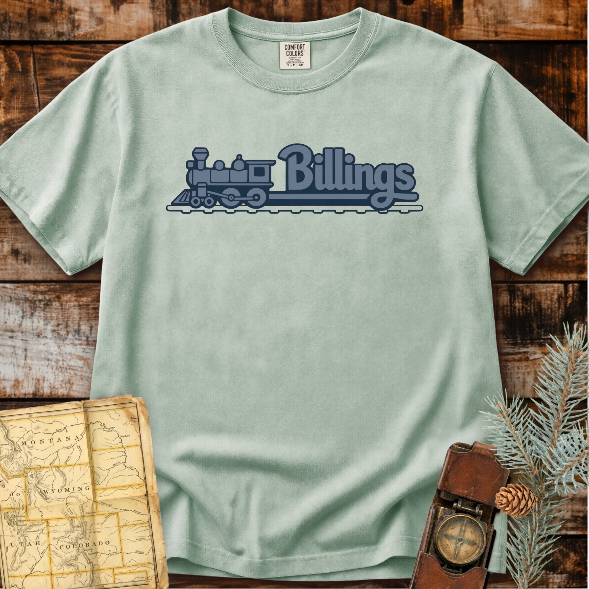 Billings Montana | Retro Locomotive T-Shirt