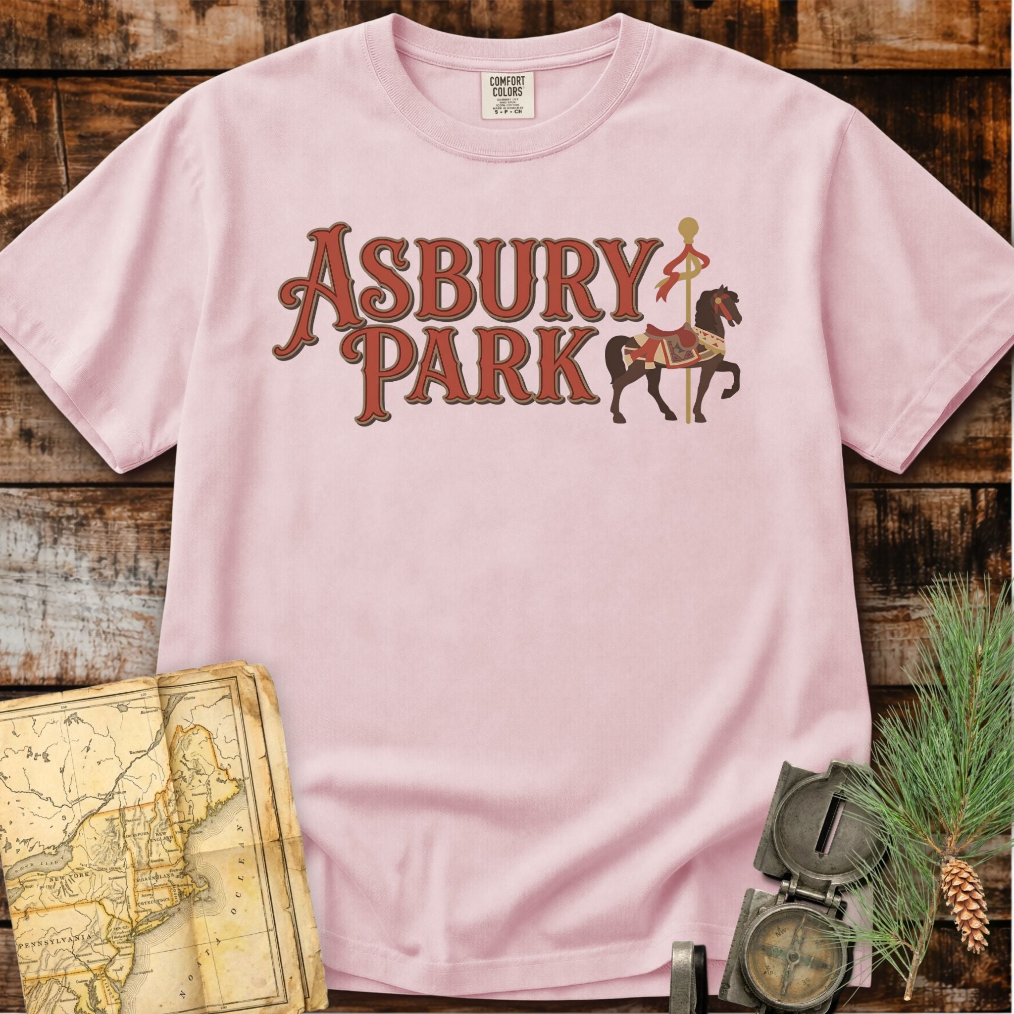 Asbury Park New Jersey | Carousel Horse T-Shirt
