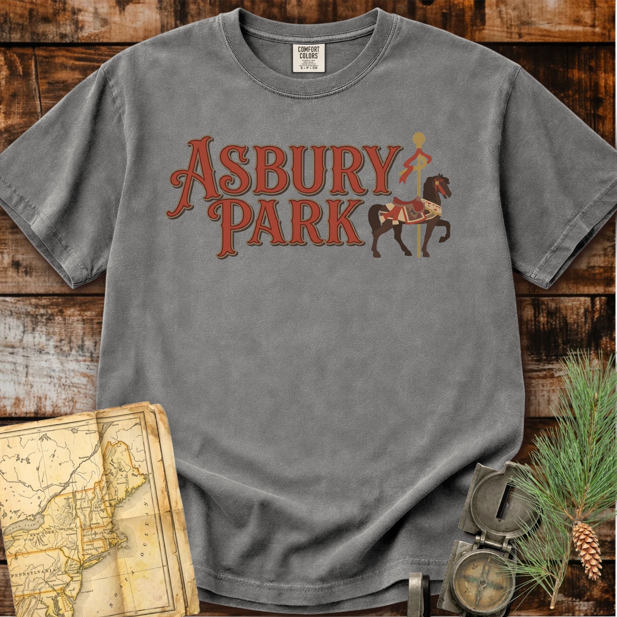 Asbury Park New Jersey | Carousel Horse T-Shirt