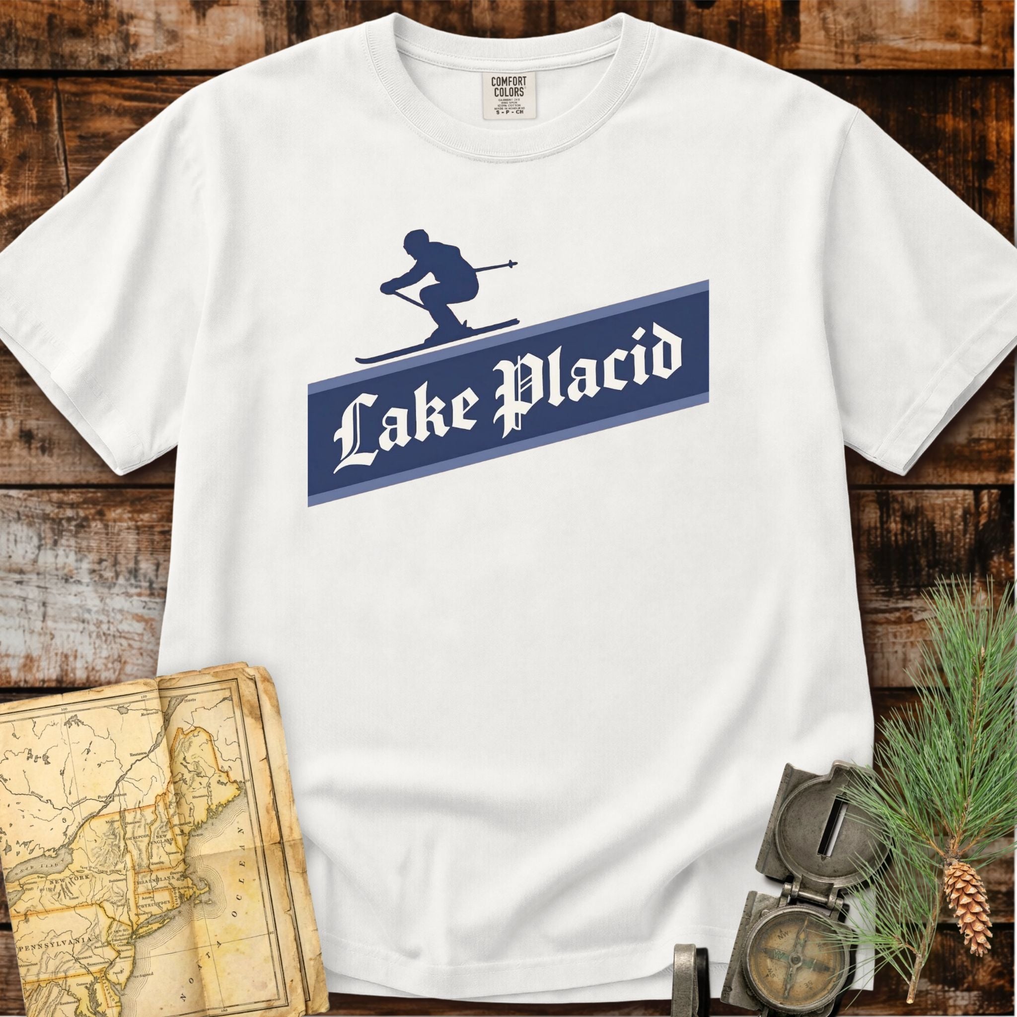 Lake Placid New York | Downhill Skier T-Shirt