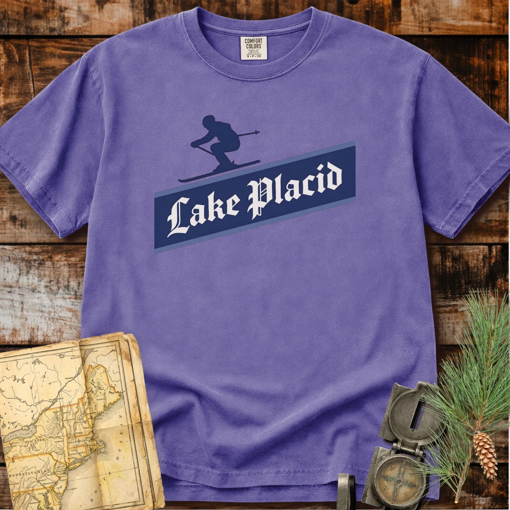Lake Placid New York | Downhill Skier T-Shirt