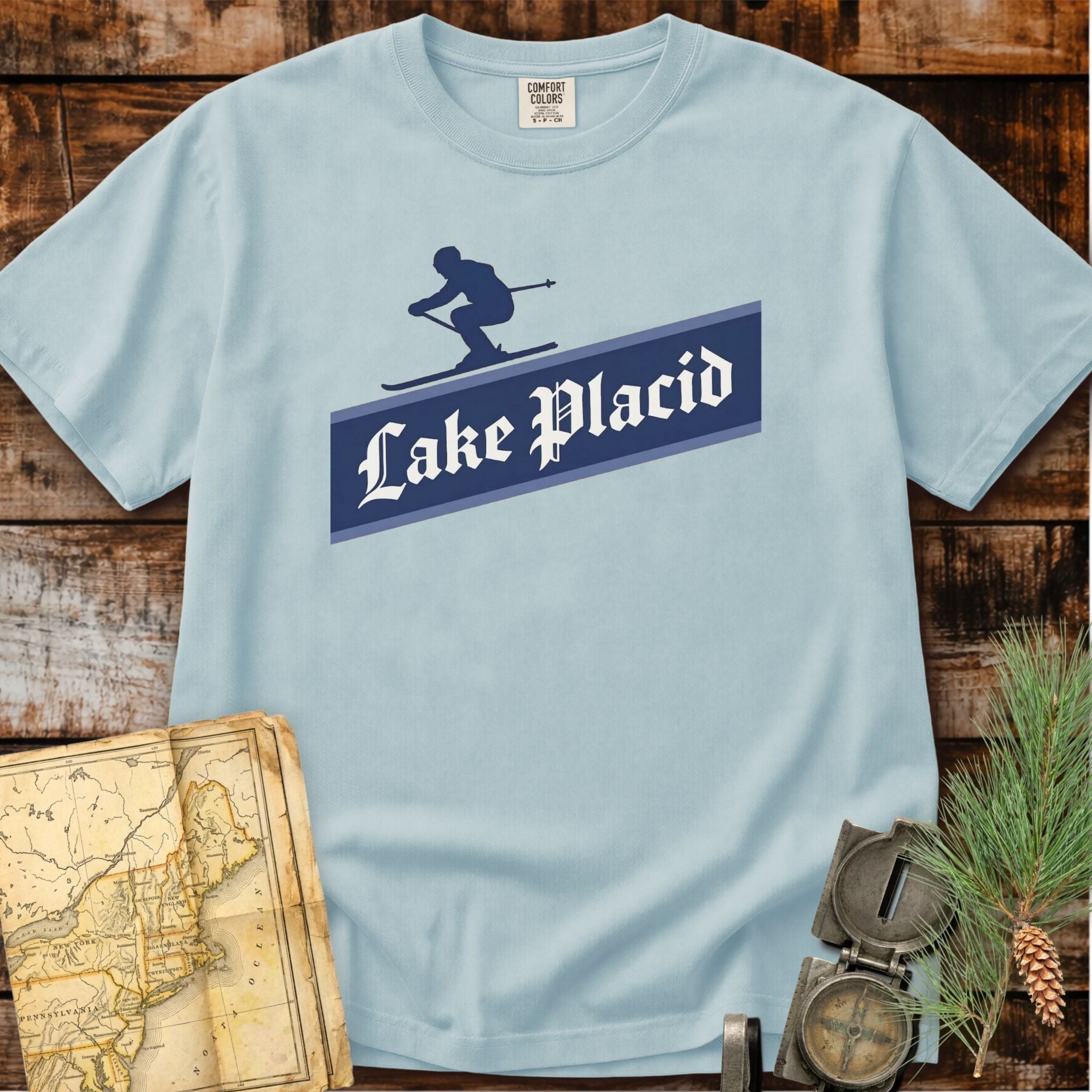 Lake Placid New York | Downhill Skier T-Shirt