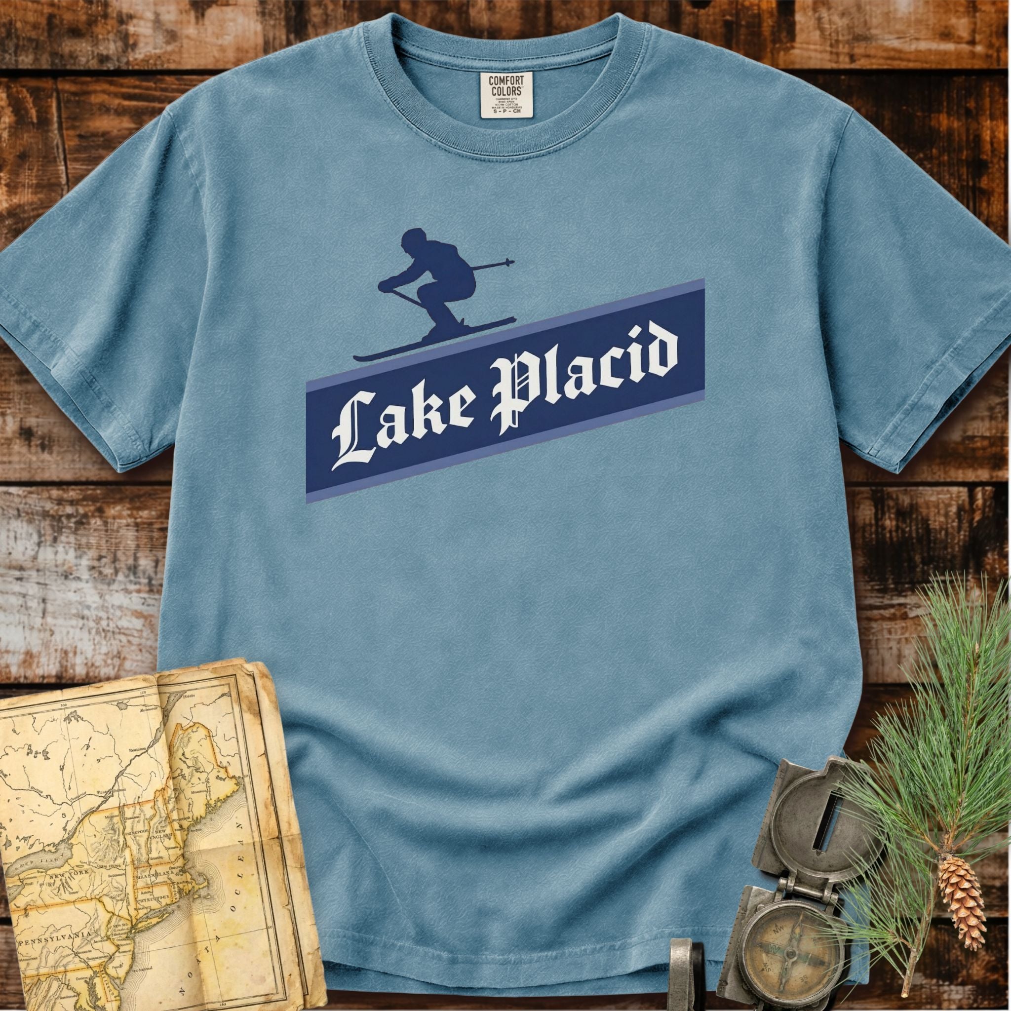 Lake Placid New York | Downhill Skier T-Shirt