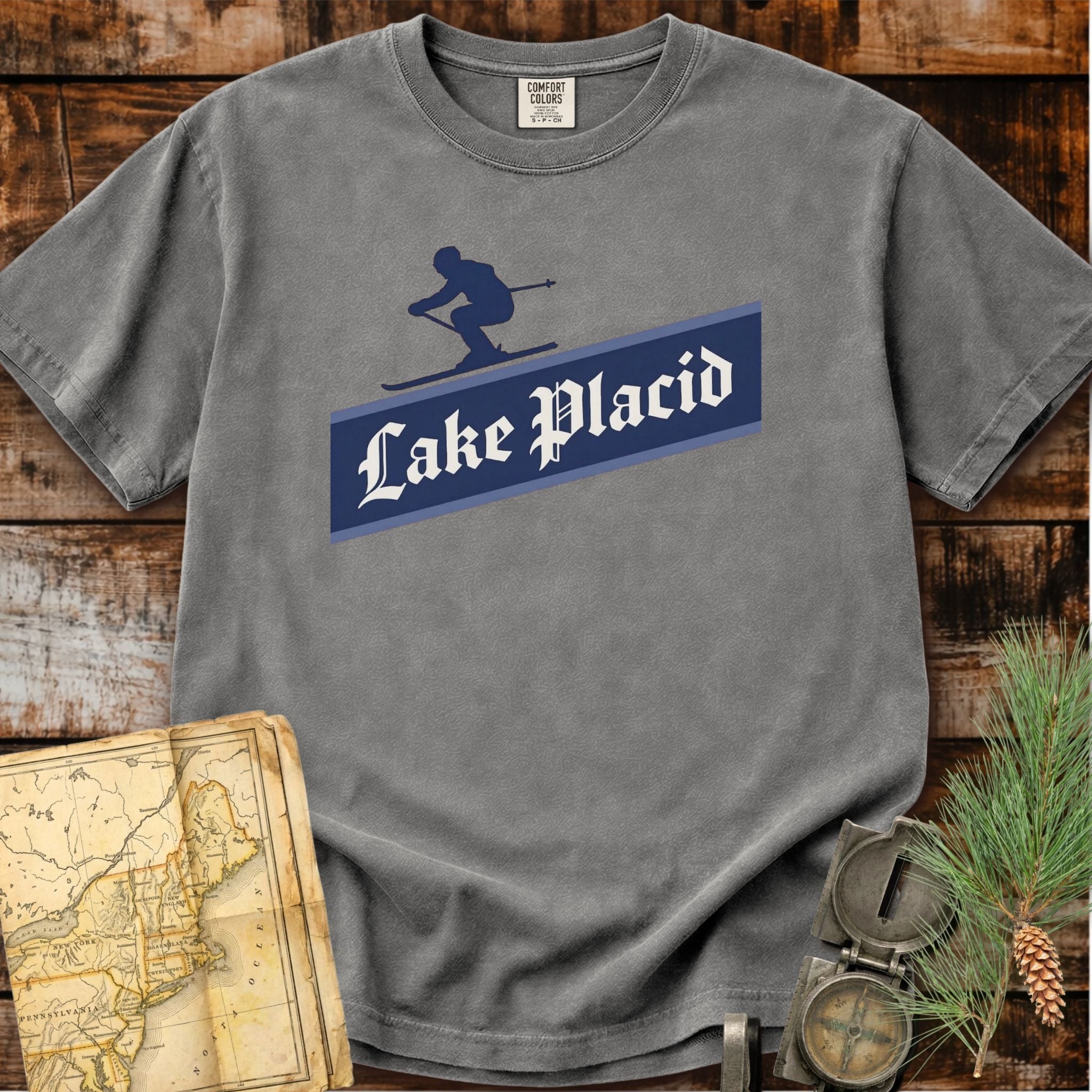 Lake Placid New York | Downhill Skier T-Shirt