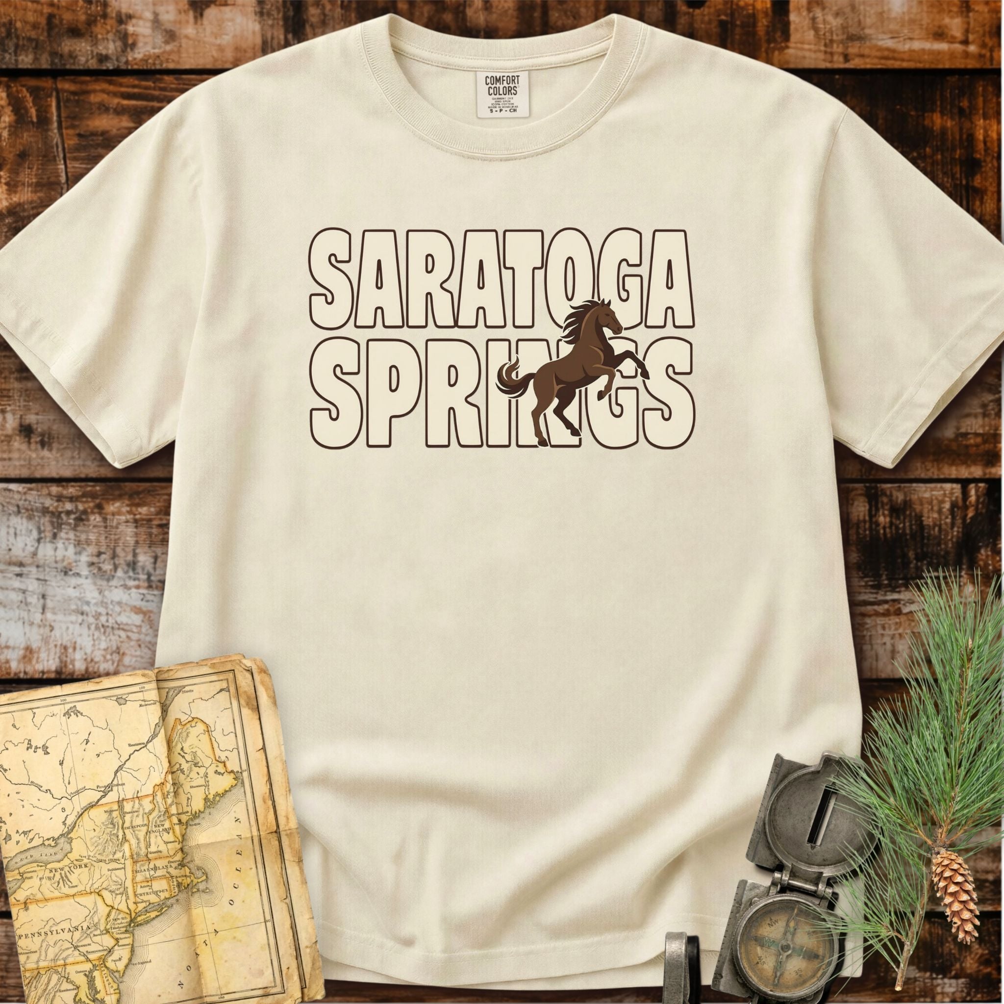 Saratoga Springs New York | Rearing Horse T-Shirt
