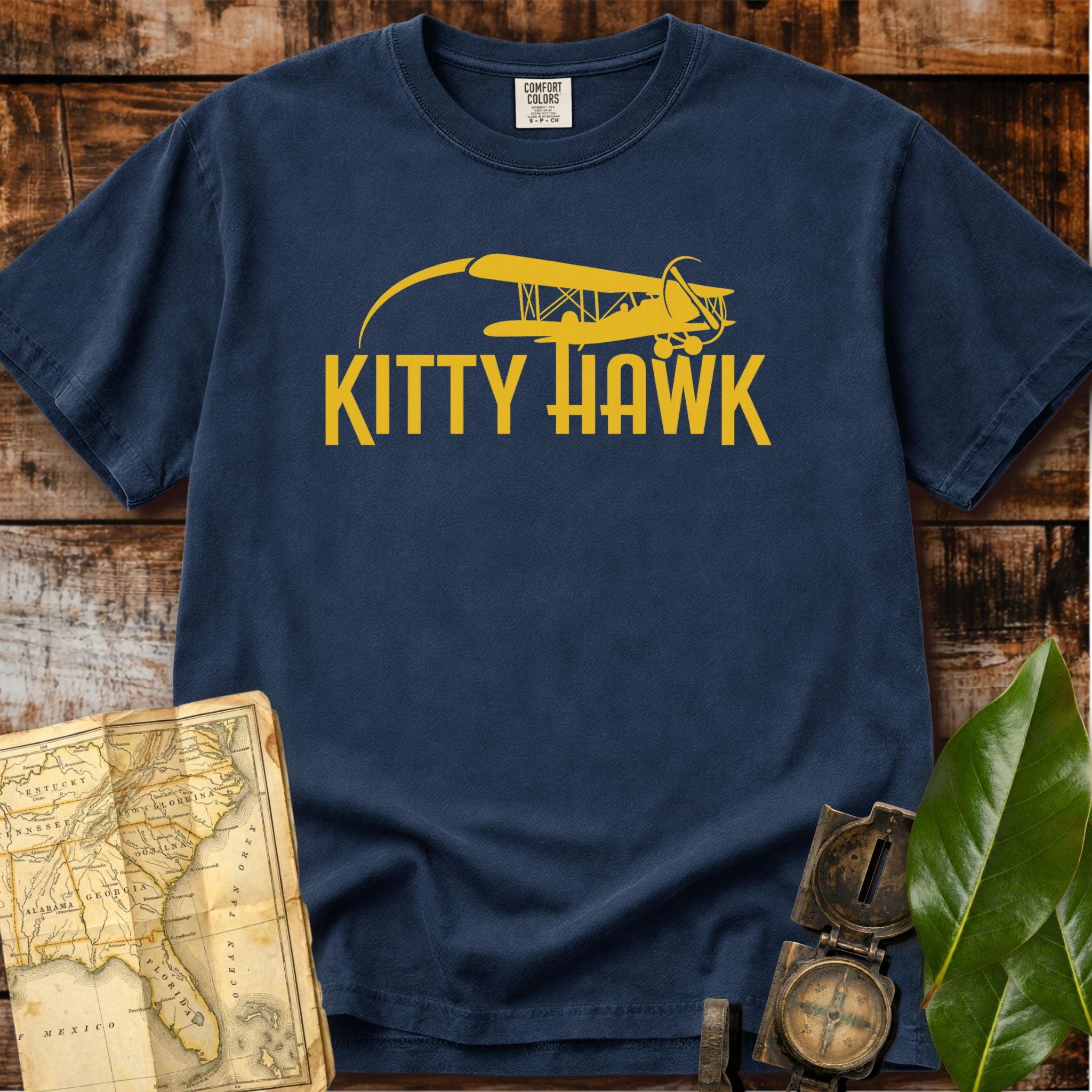Kitty Hawk North Carolina | Retro Airplane T-Shirt