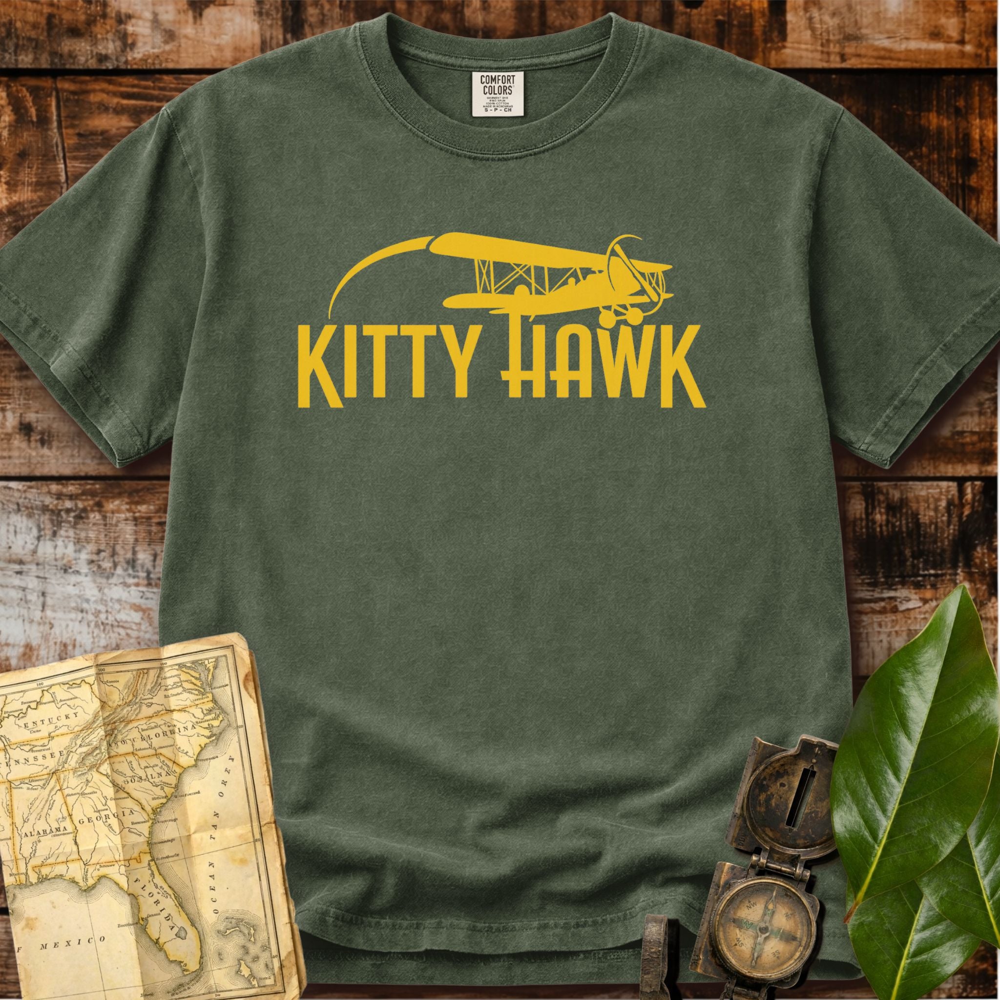 Kitty Hawk North Carolina | Retro Airplane T-Shirt