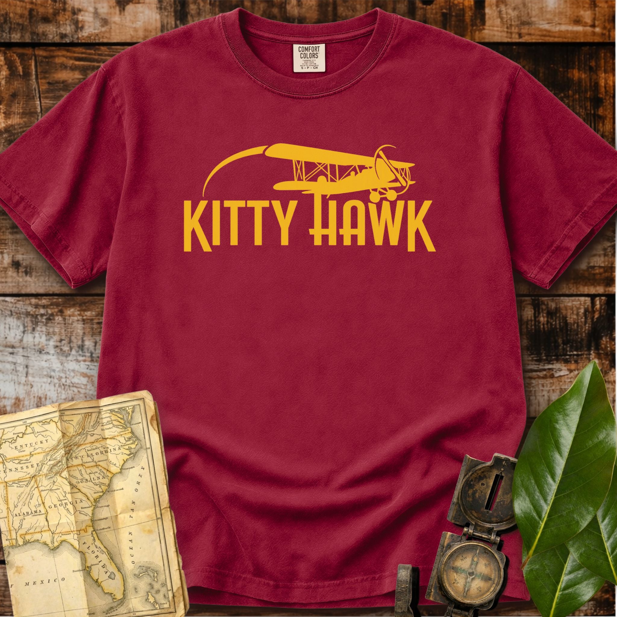 Kitty Hawk North Carolina | Retro Airplane T-Shirt