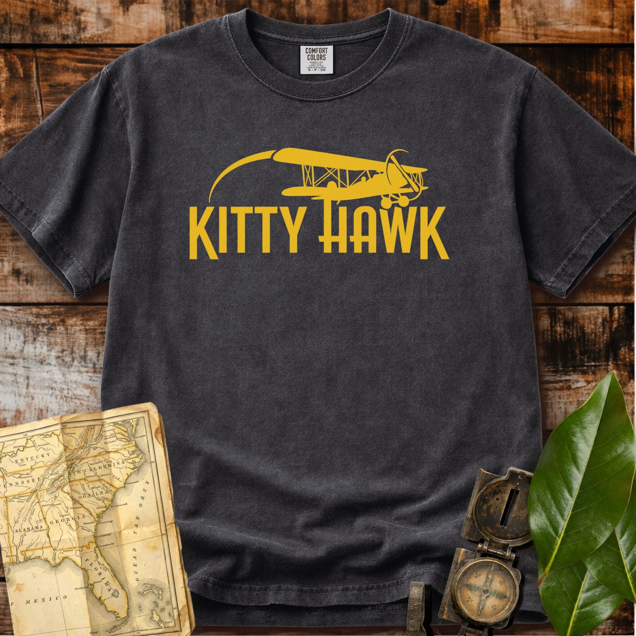Kitty Hawk North Carolina | Retro Airplane T-Shirt