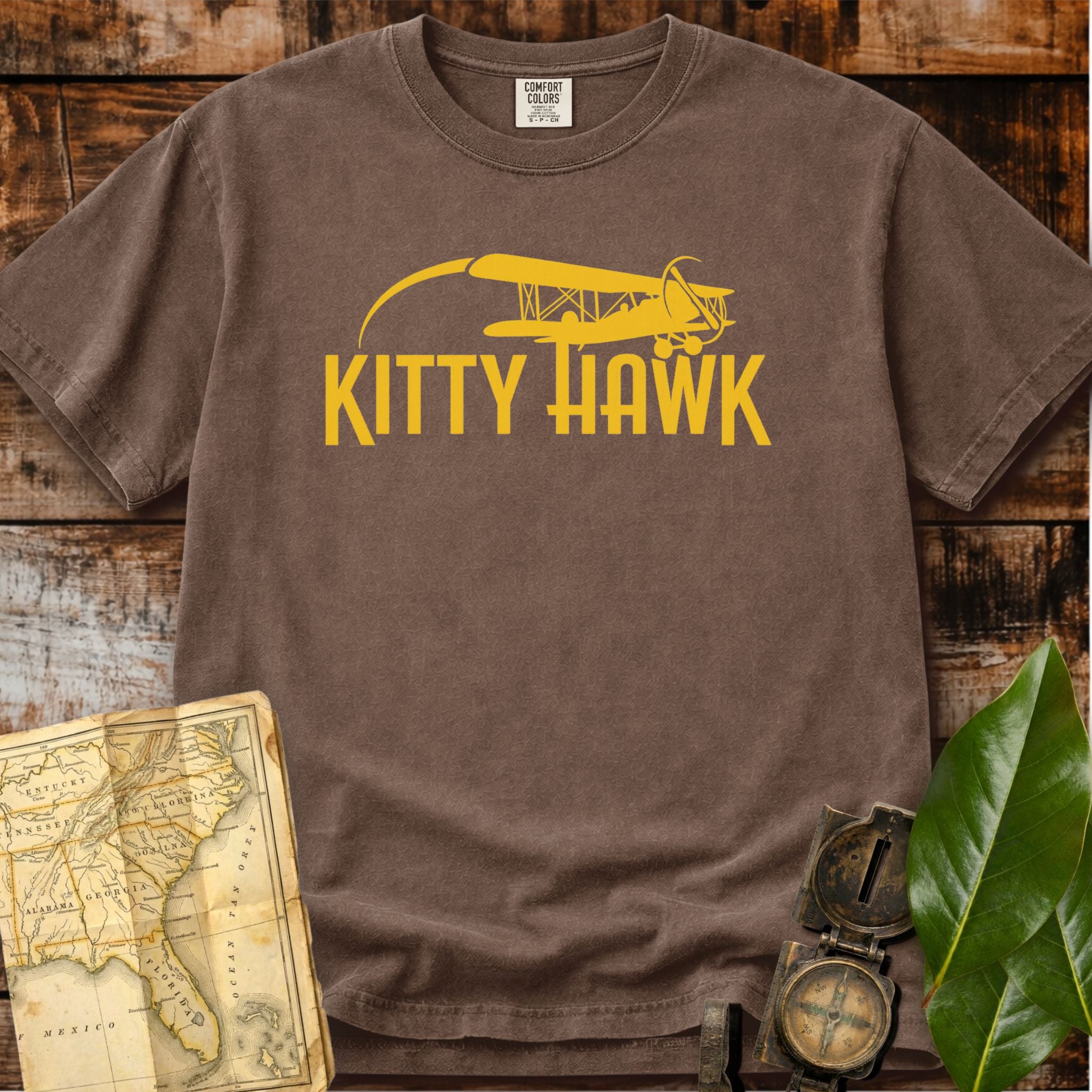 Kitty Hawk North Carolina | Retro Airplane T-Shirt