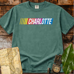 Charlotte North Carolina | Racing Stripes T-Shirt