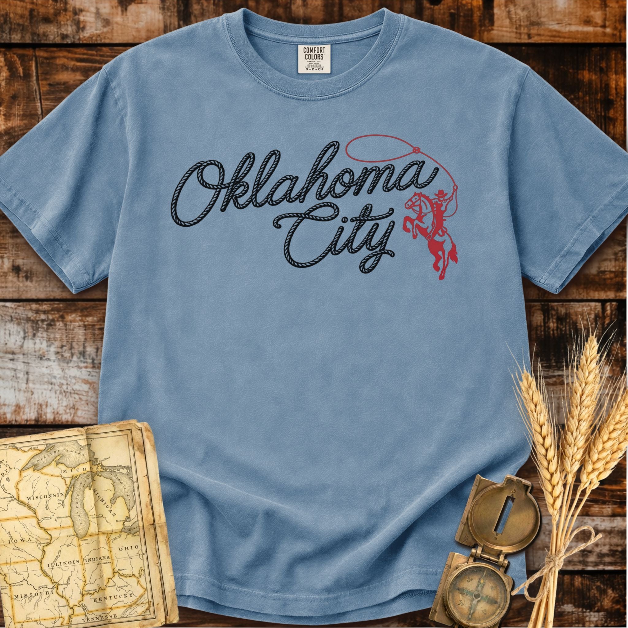 Oklahoma City Oklahoma | Cowboy & Horse T-Shirt