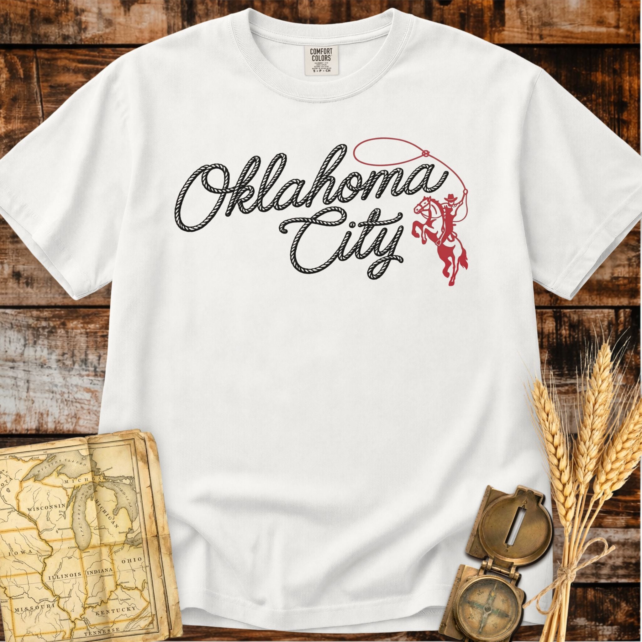 Oklahoma City Oklahoma | Cowboy & Horse T-Shirt
