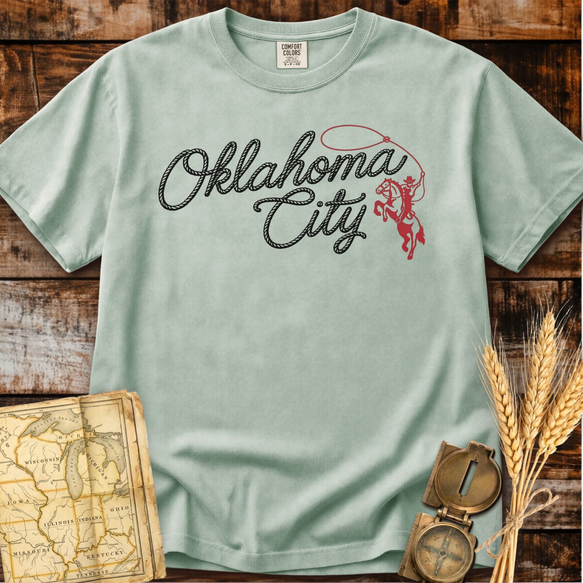 Oklahoma City Oklahoma | Cowboy & Horse T-Shirt