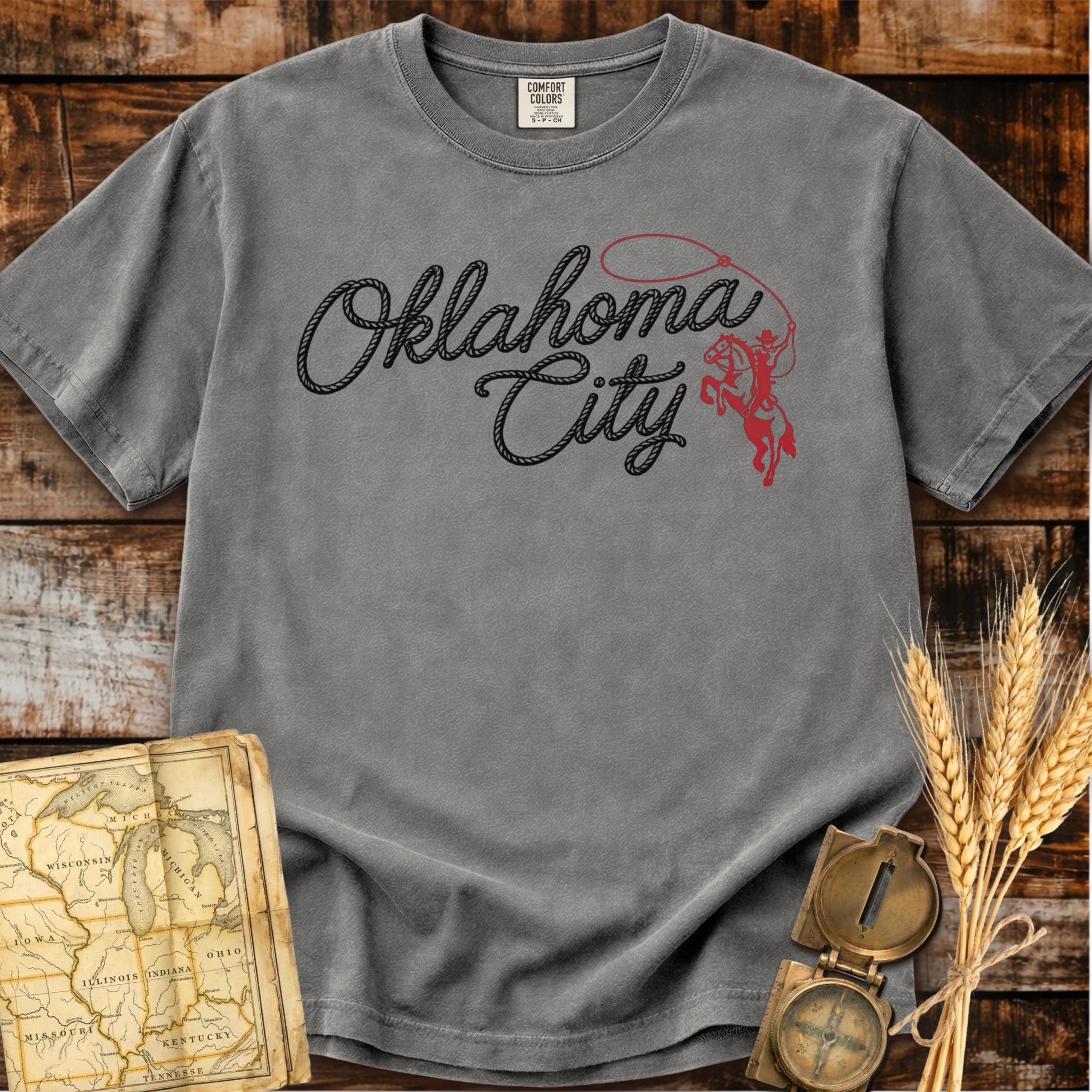 Oklahoma City Oklahoma | Cowboy & Horse T-Shirt