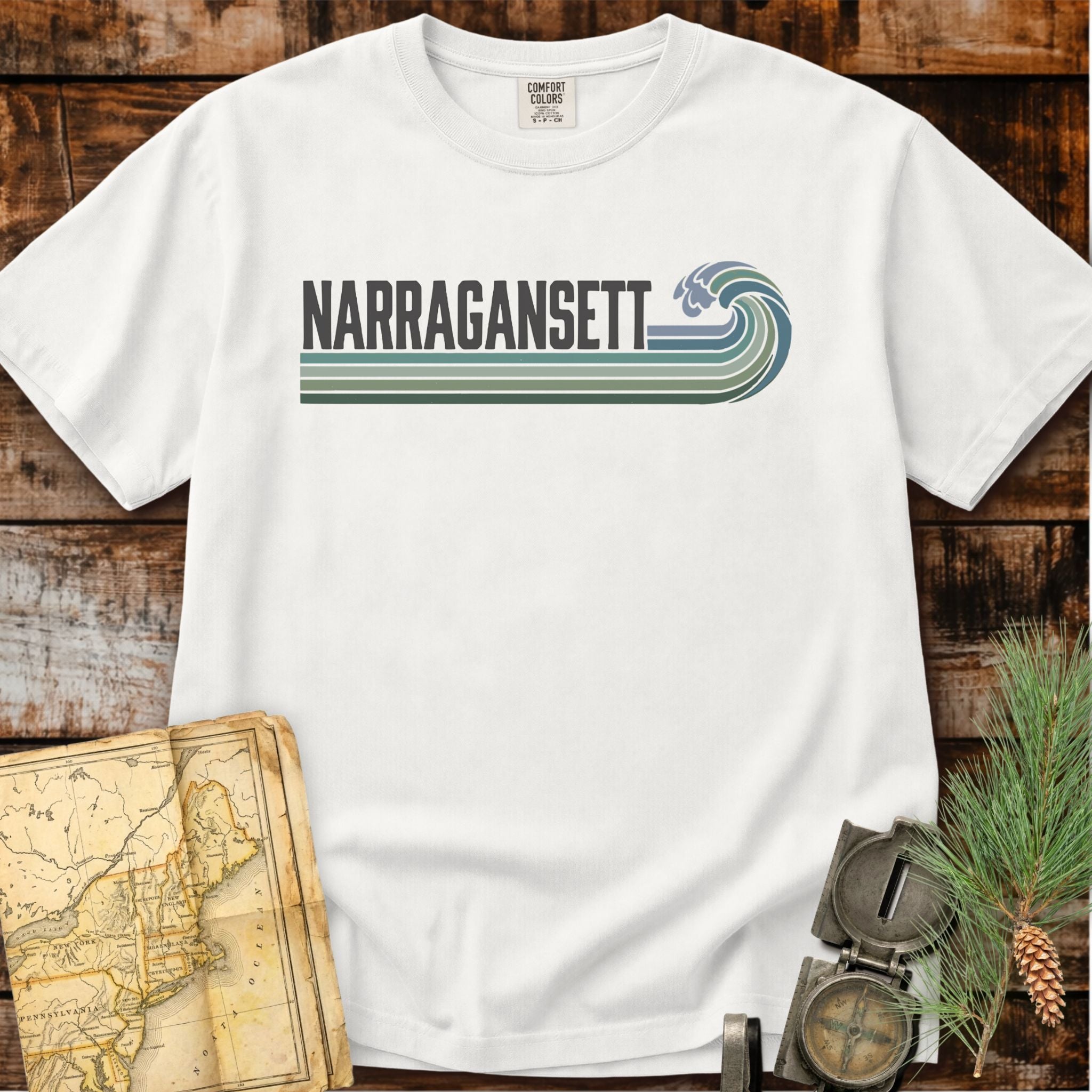 Narragansett Rhode Island | Surf Wave T-Shirt