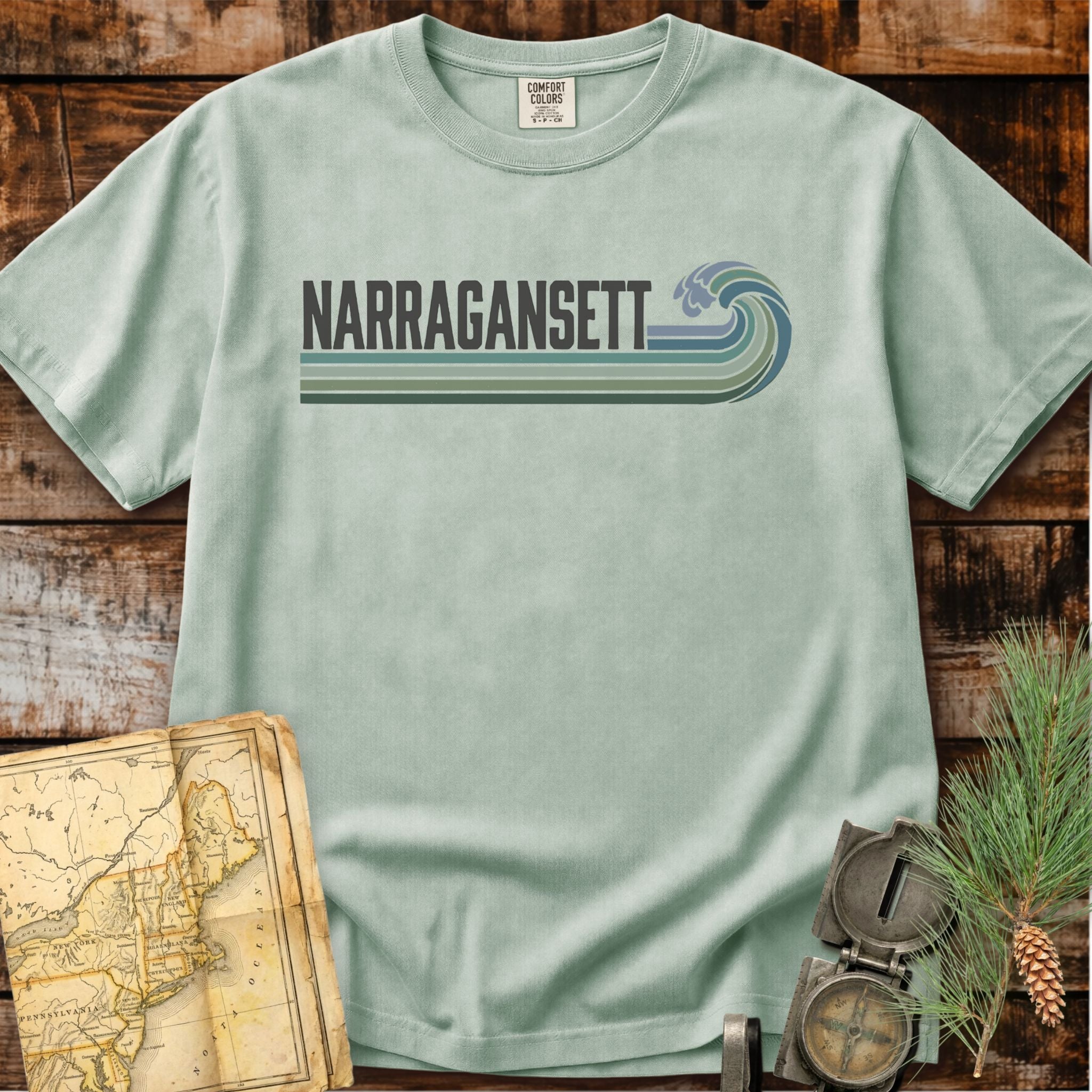 Narragansett Rhode Island | Surf Wave T-Shirt