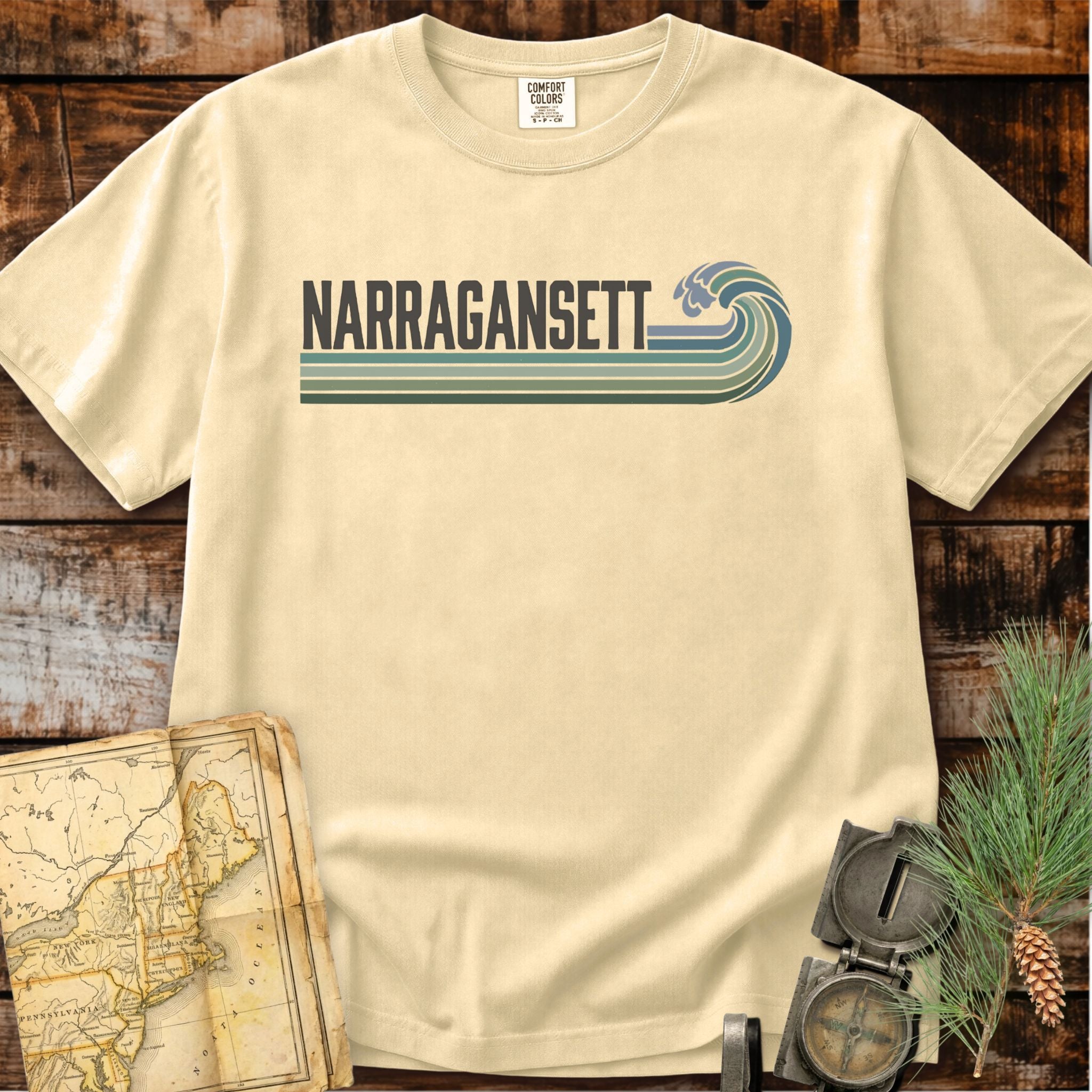 Narragansett Rhode Island | Surf Wave T-Shirt