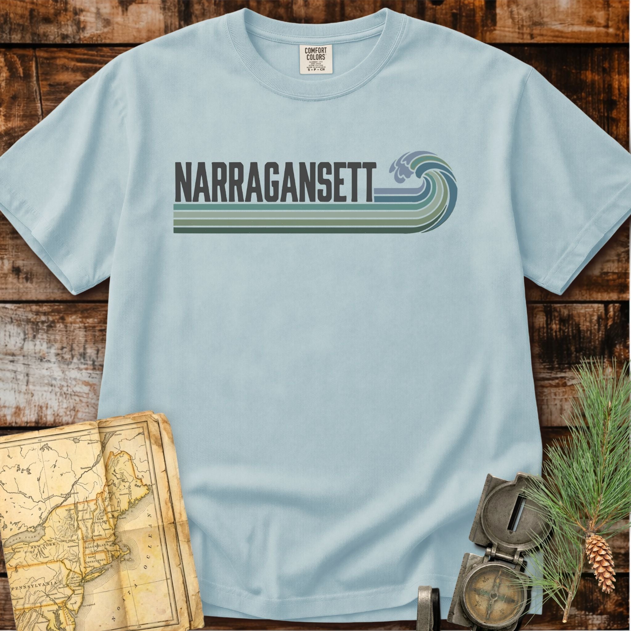 Narragansett Rhode Island | Surf Wave T-Shirt